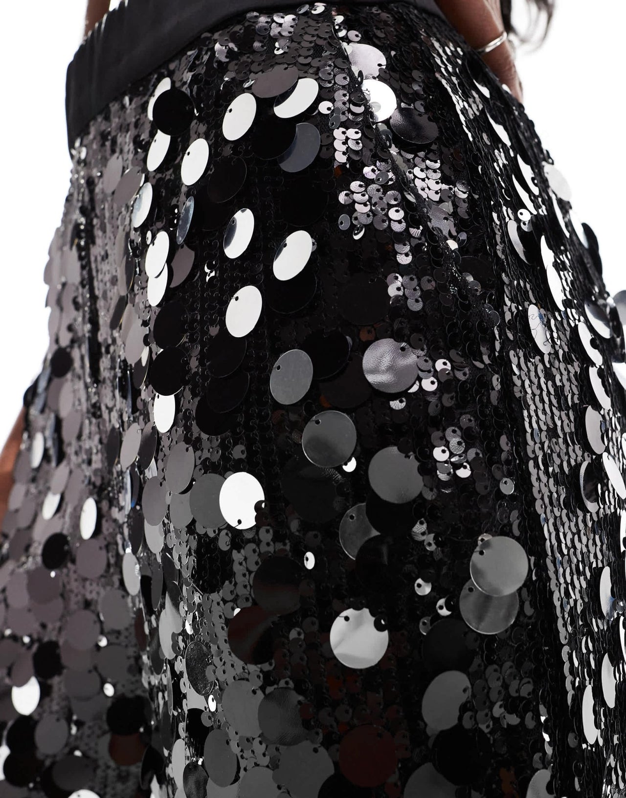 ASOS DESIGN disco sequin relaxed tailored trouser in black - ASOS Sample Sale
