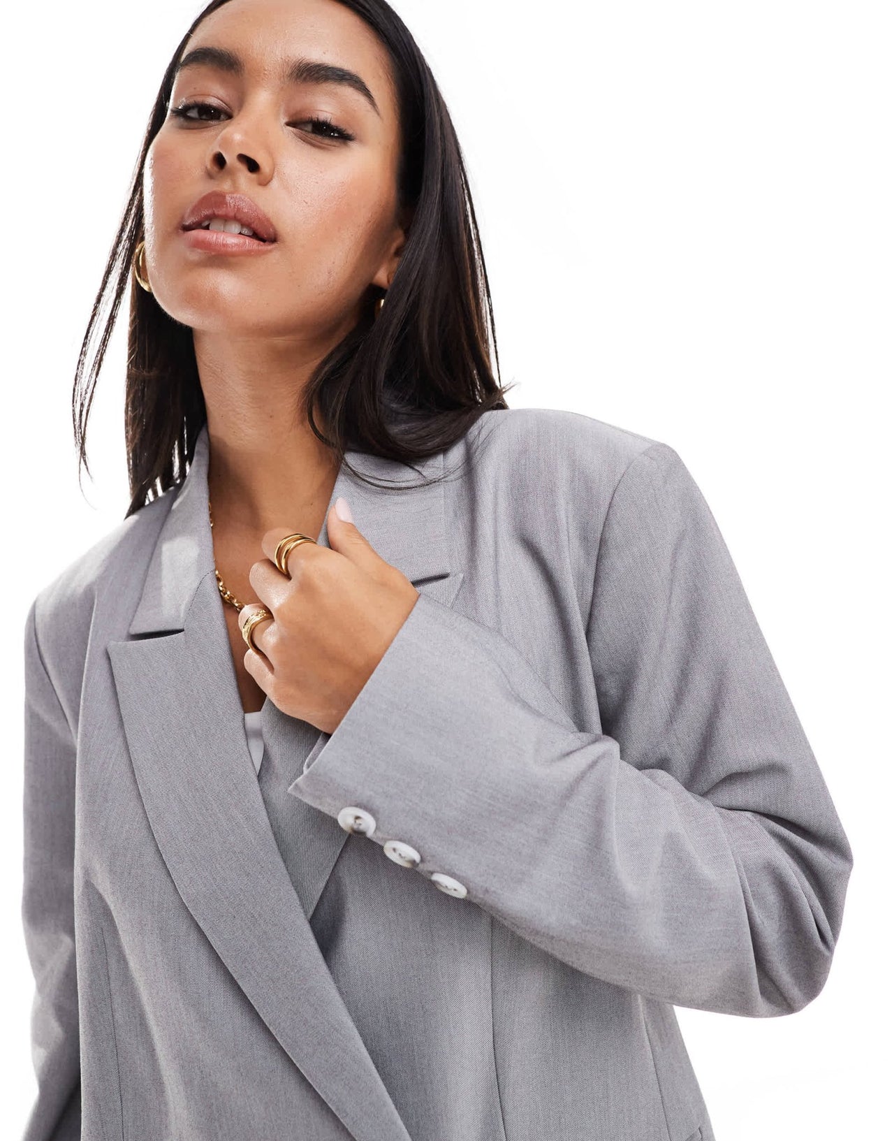 ASOS DESIGN double breasted blazer in grey - ASOS Sample Sale