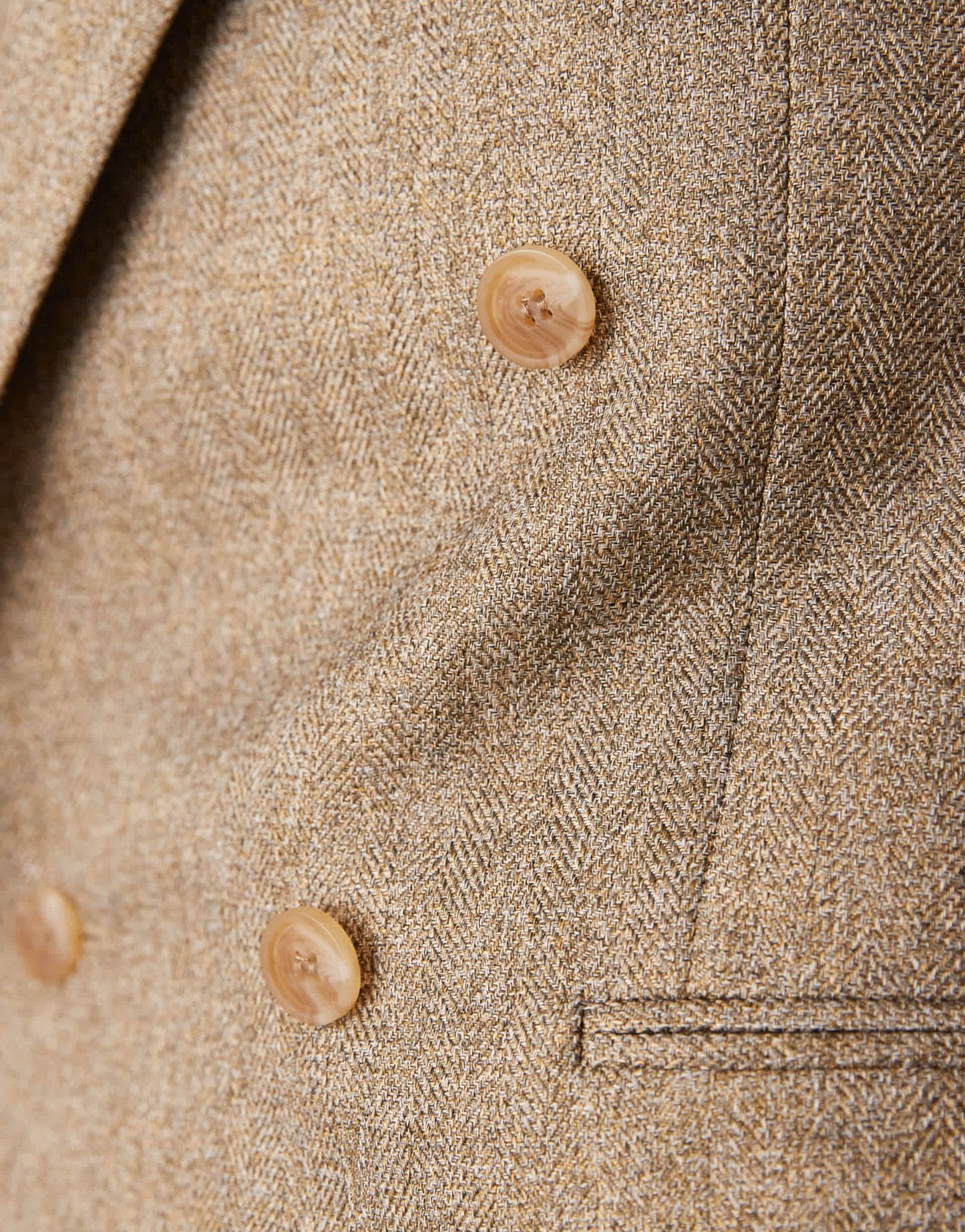 ASOS DESIGN double breasted slim suit jacket in brown herringbone - ASOS Sample Sale