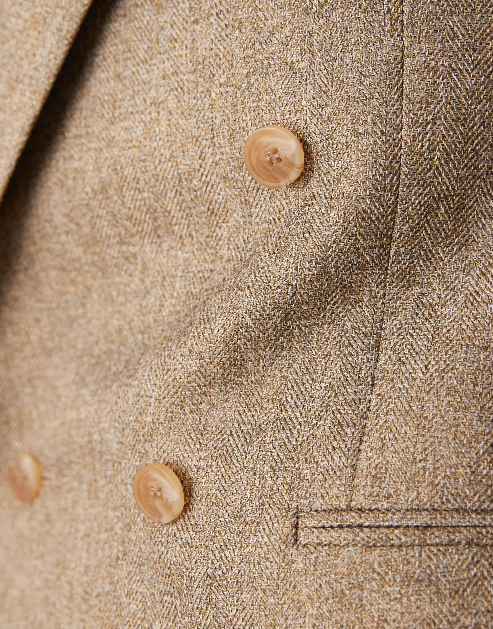 ASOS DESIGN double breasted slim suit jacket in brown herringbone - ASOS Sample Sale