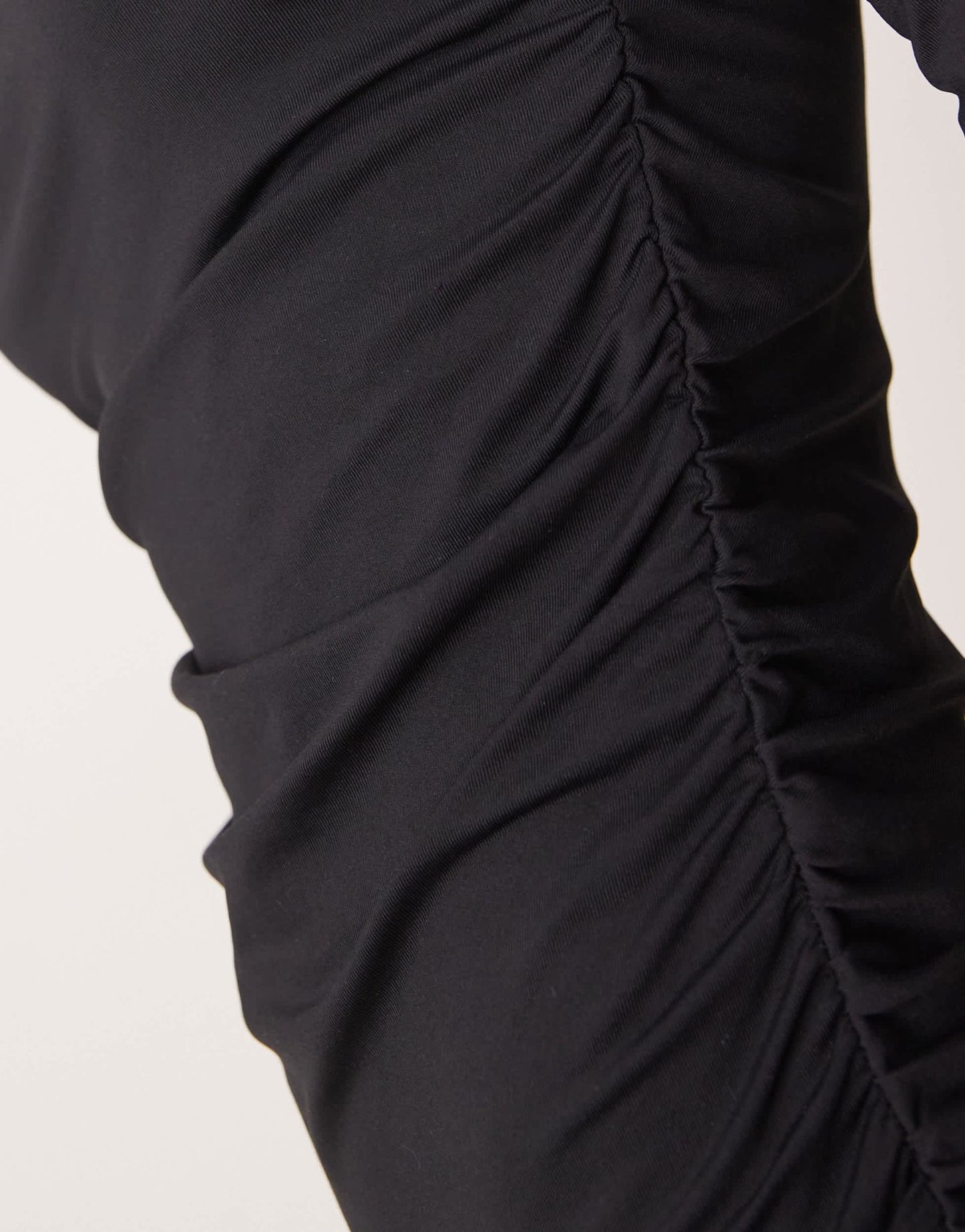 ASOS DESIGN draped mini dress with high neck in black - ASOS Sample Sale