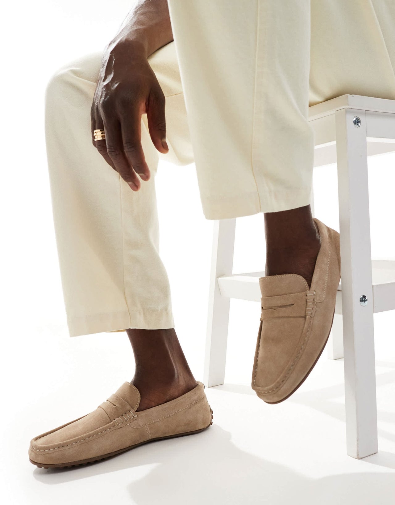ASOS DESIGN drivers in stone suede - ASOS Sample Sale