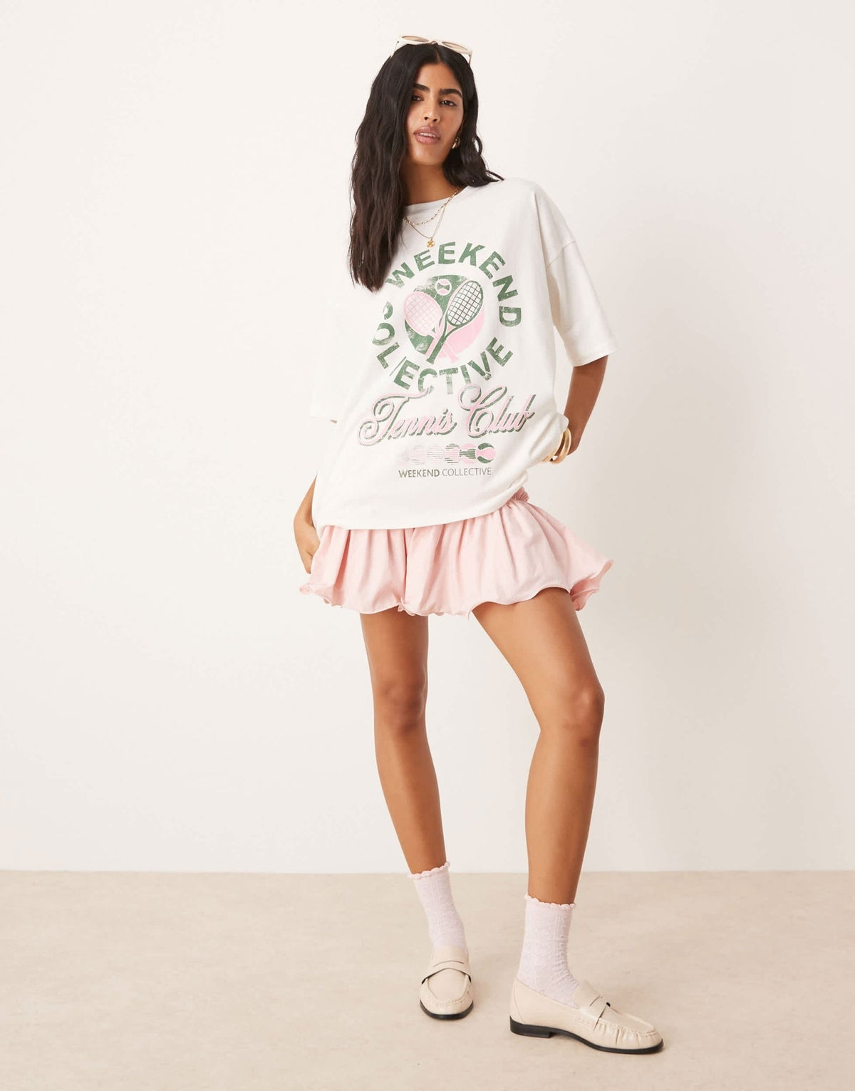 ASOS DESIGN drop waist flare mini skirt in pink - ASOS Sample Sale