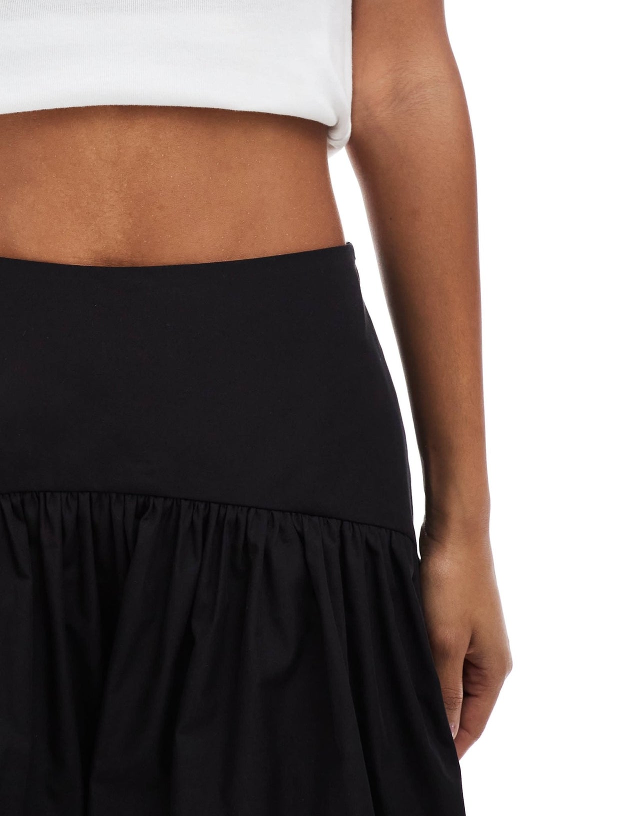 ASOS DESIGN dropped waist mini skirt in black - ASOS Sample Sale