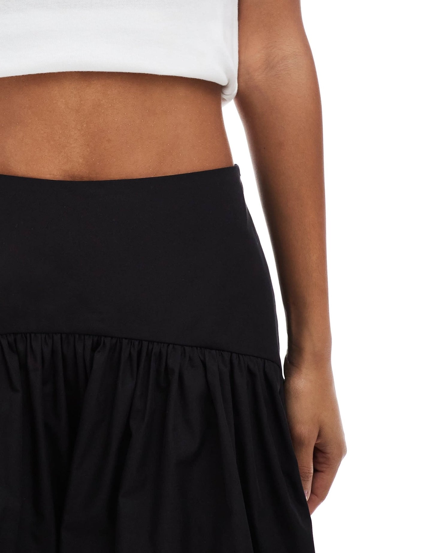 ASOS DESIGN dropped waist mini skirt in black - ASOS Sample Sale