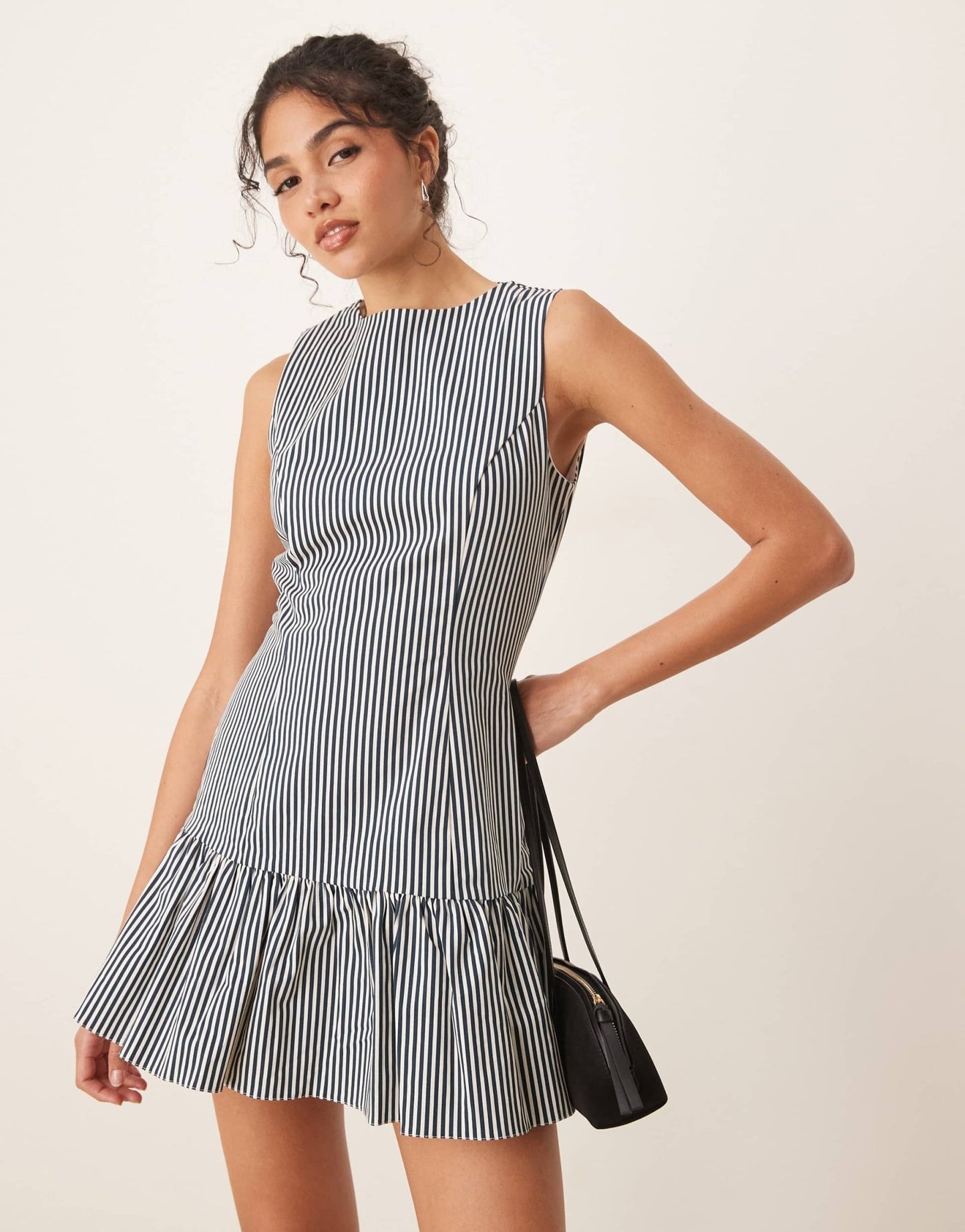 ASOS DESIGN dropped waist shift mini dress in stripe - ASOS Sample Sale