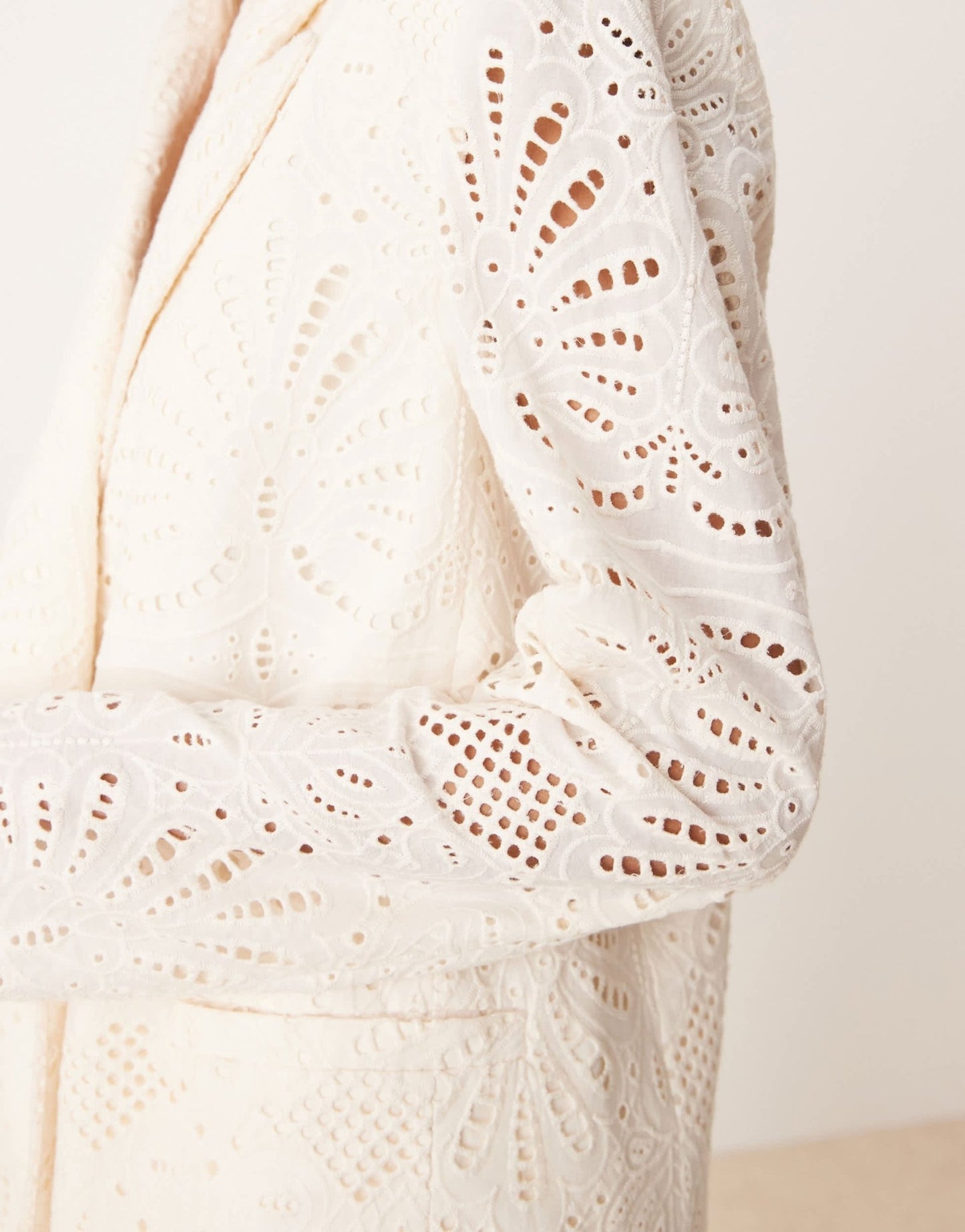 ASOS DESIGN embroidered blazer co-ord in cream - ASOS Sample Sale