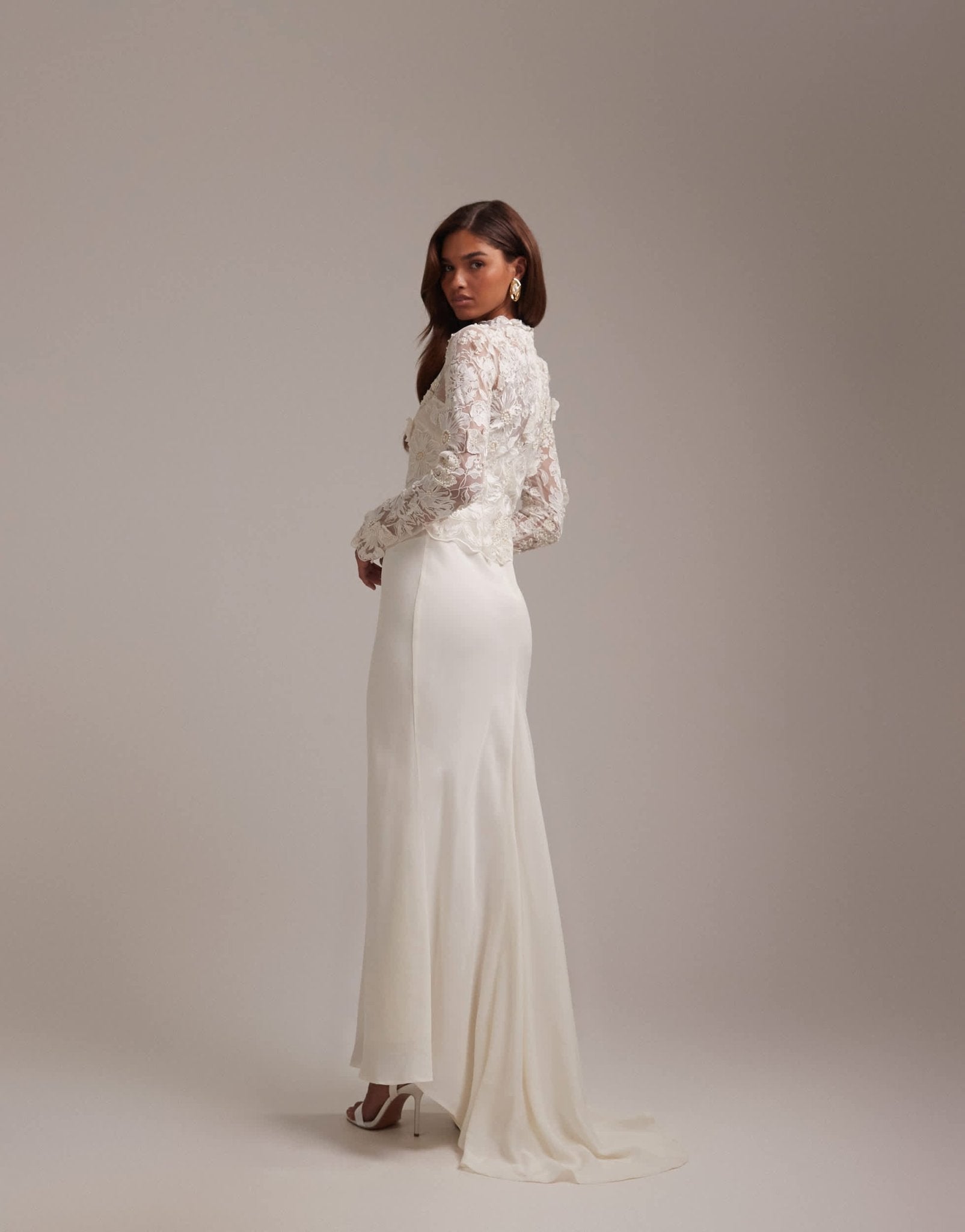 ASOS DESIGN embroidered bodice hybrid maxi wedding dress with train - ASOS Sample Sale