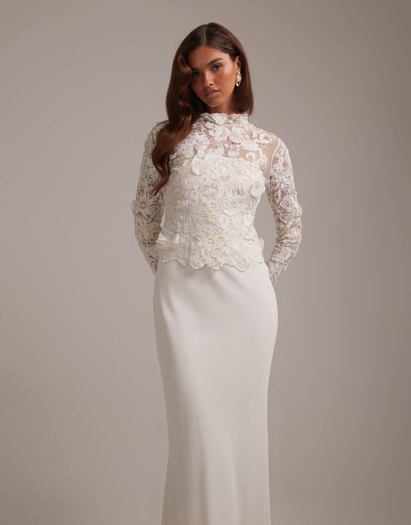 ASOS DESIGN embroidered bodice hybrid maxi wedding dress with train - ASOS Sample Sale
