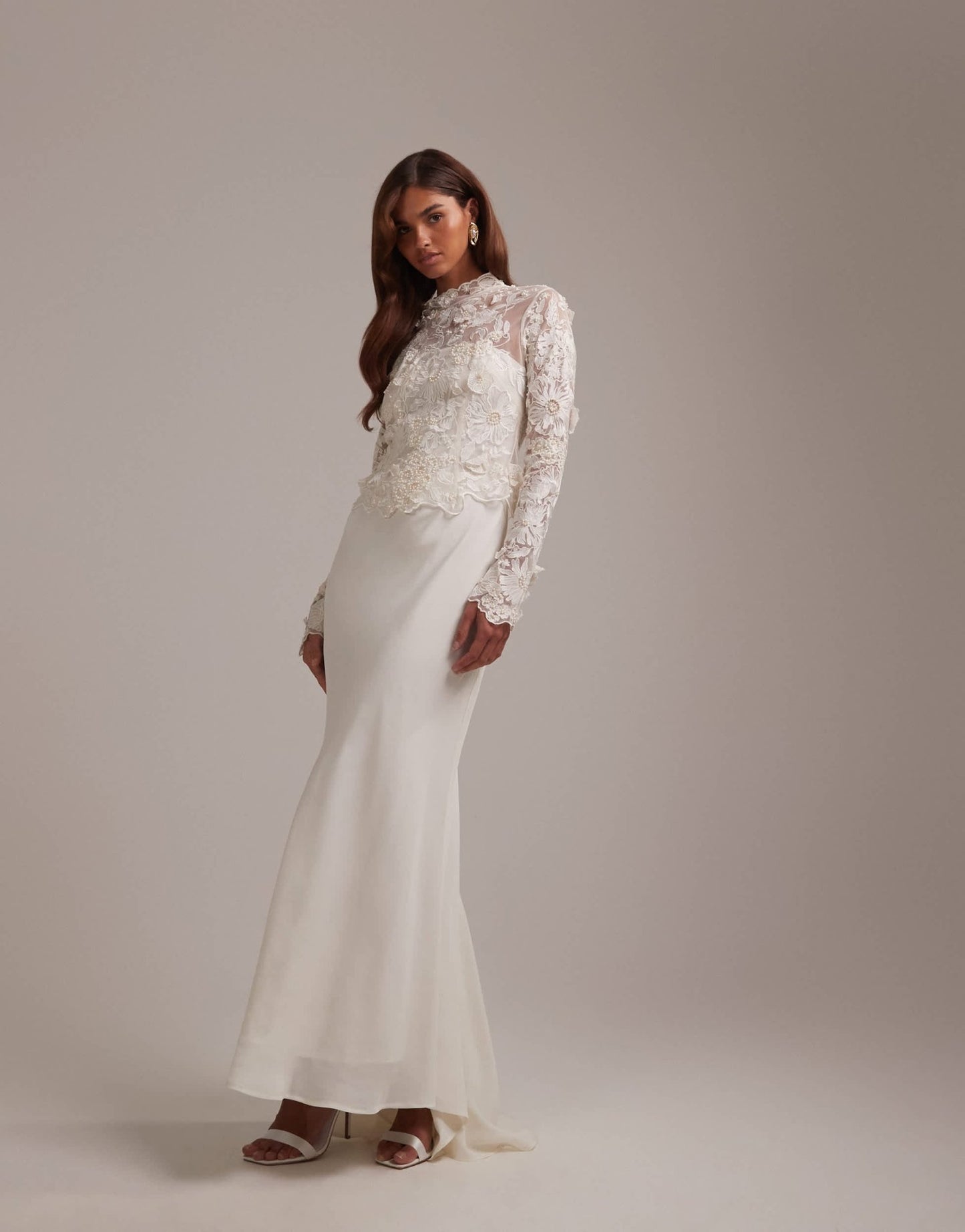 ASOS DESIGN embroidered bodice hybrid maxi wedding dress with train - ASOS Sample Sale
