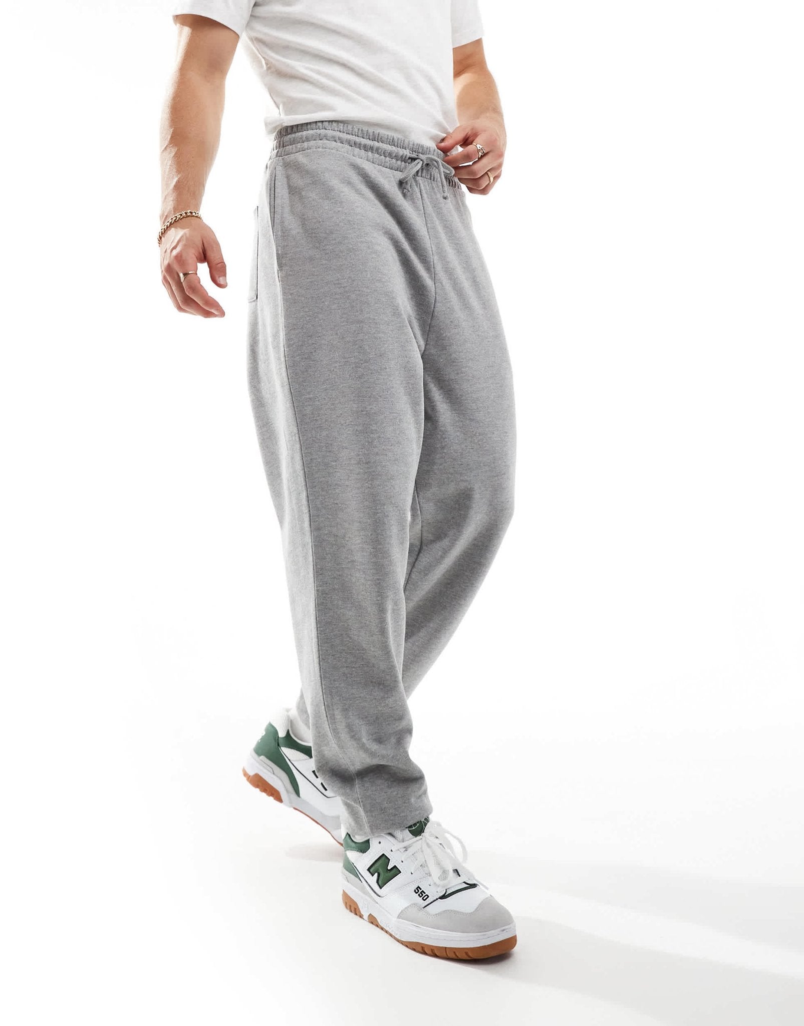 ASOS DESIGN essential oversized joggers in grey marl - ASOS Sample Sale