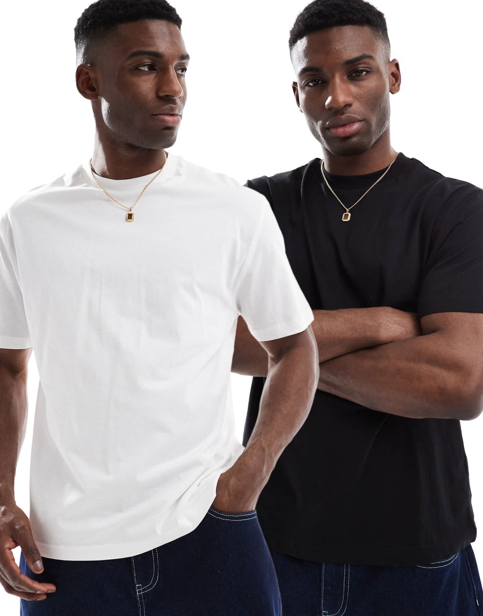 ASOS DESIGN Essentials 2 pack relaxed t-shirts in black and white - ASOS Sample Sale