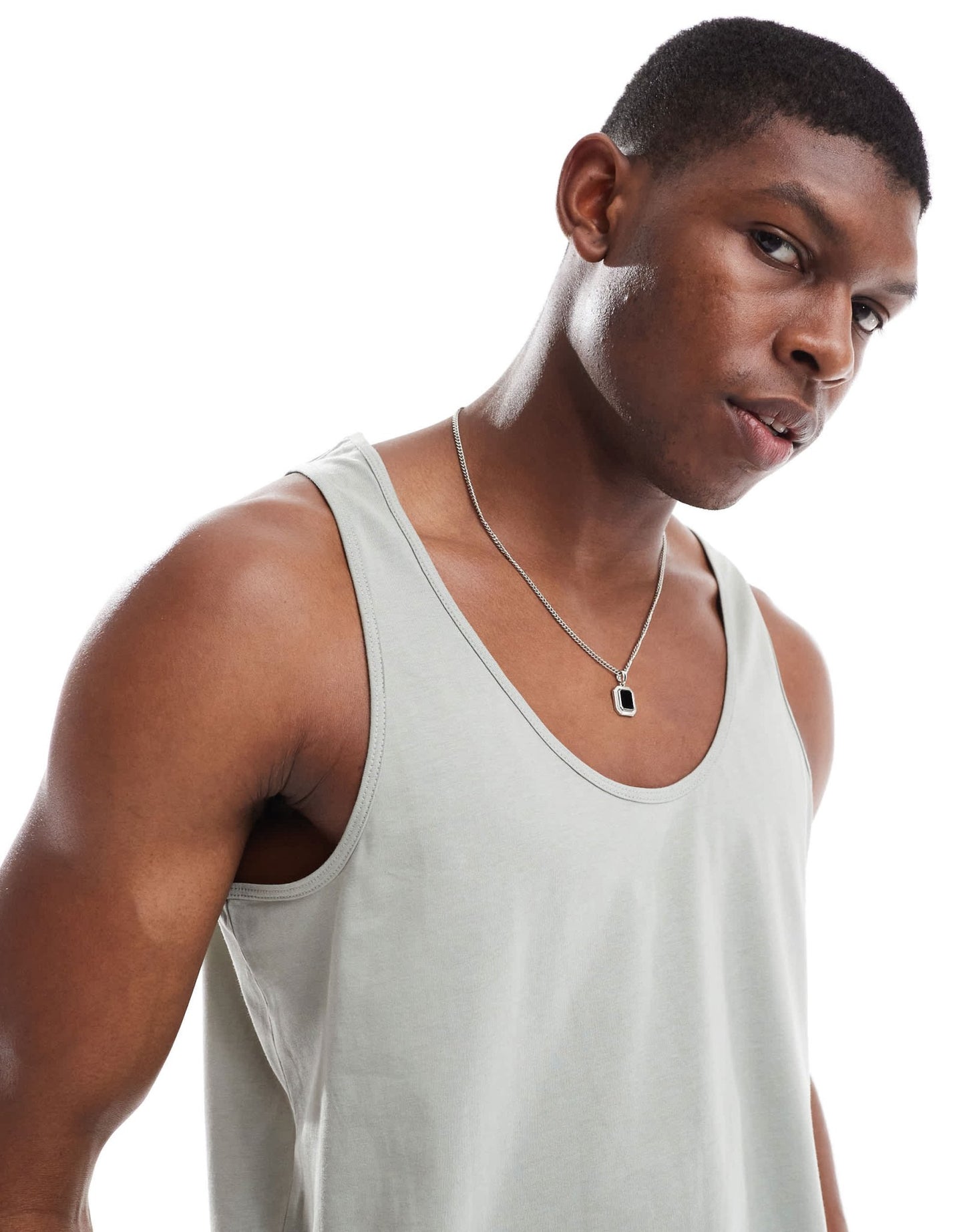 ASOS DESIGN essentials 2 pack vests in washed green and brown - ASOS Sample Sale