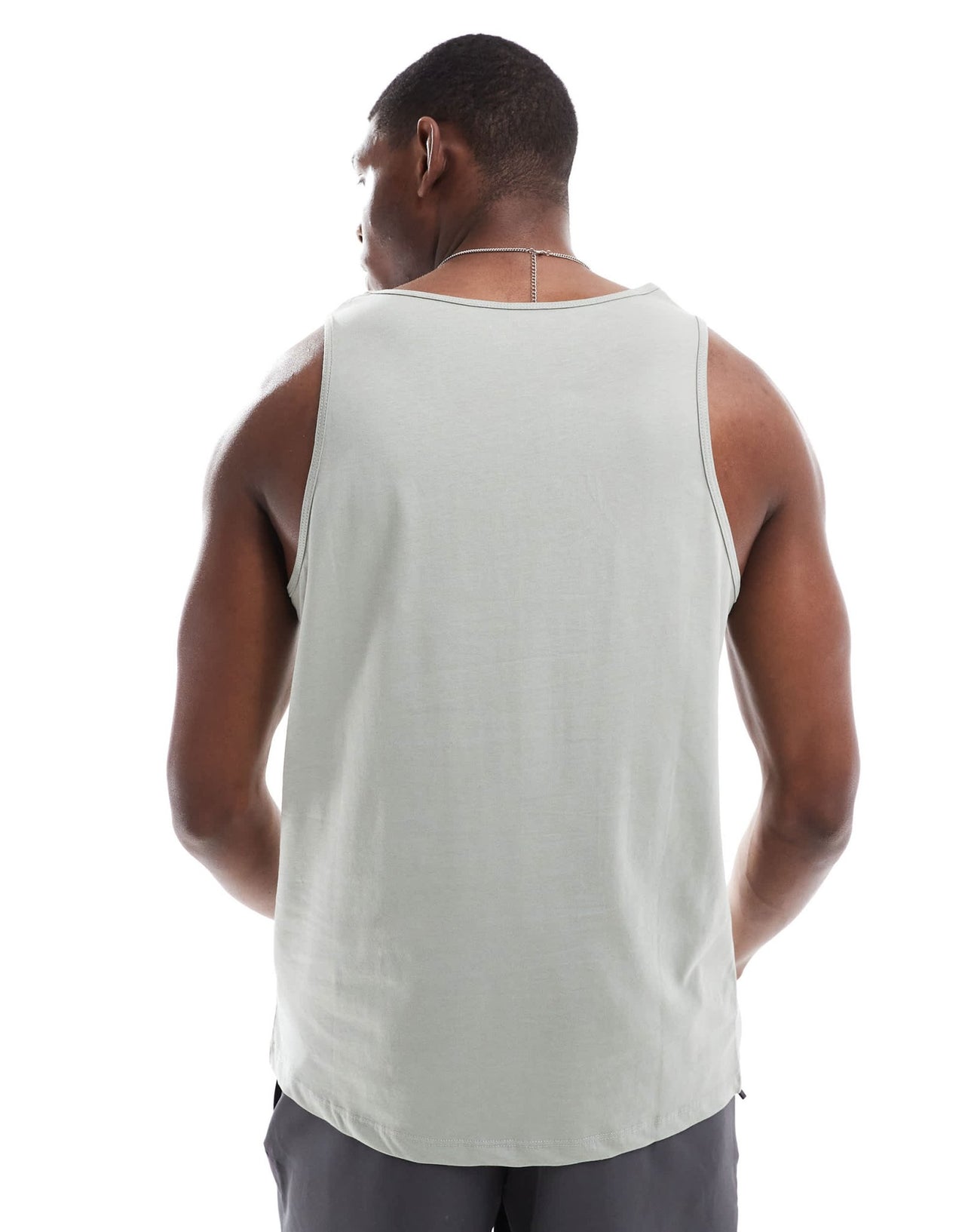 ASOS DESIGN essentials 2 pack vests in washed green and brown - ASOS Sample Sale