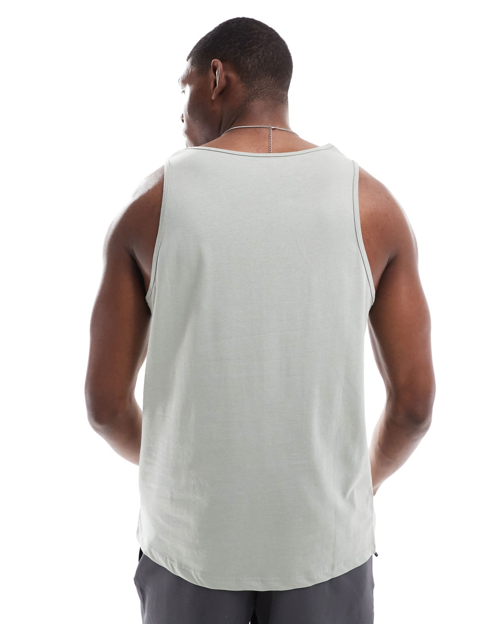 ASOS DESIGN essentials 2 pack vests in washed green and brown - ASOS Sample Sale