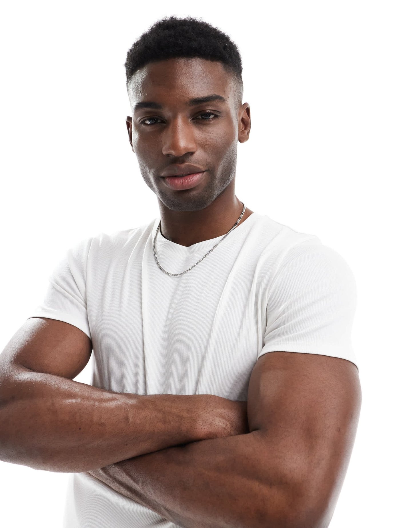 ASOS DESIGN Essentials muscle fit t-shirt in cream rib - ASOS Sample Sale