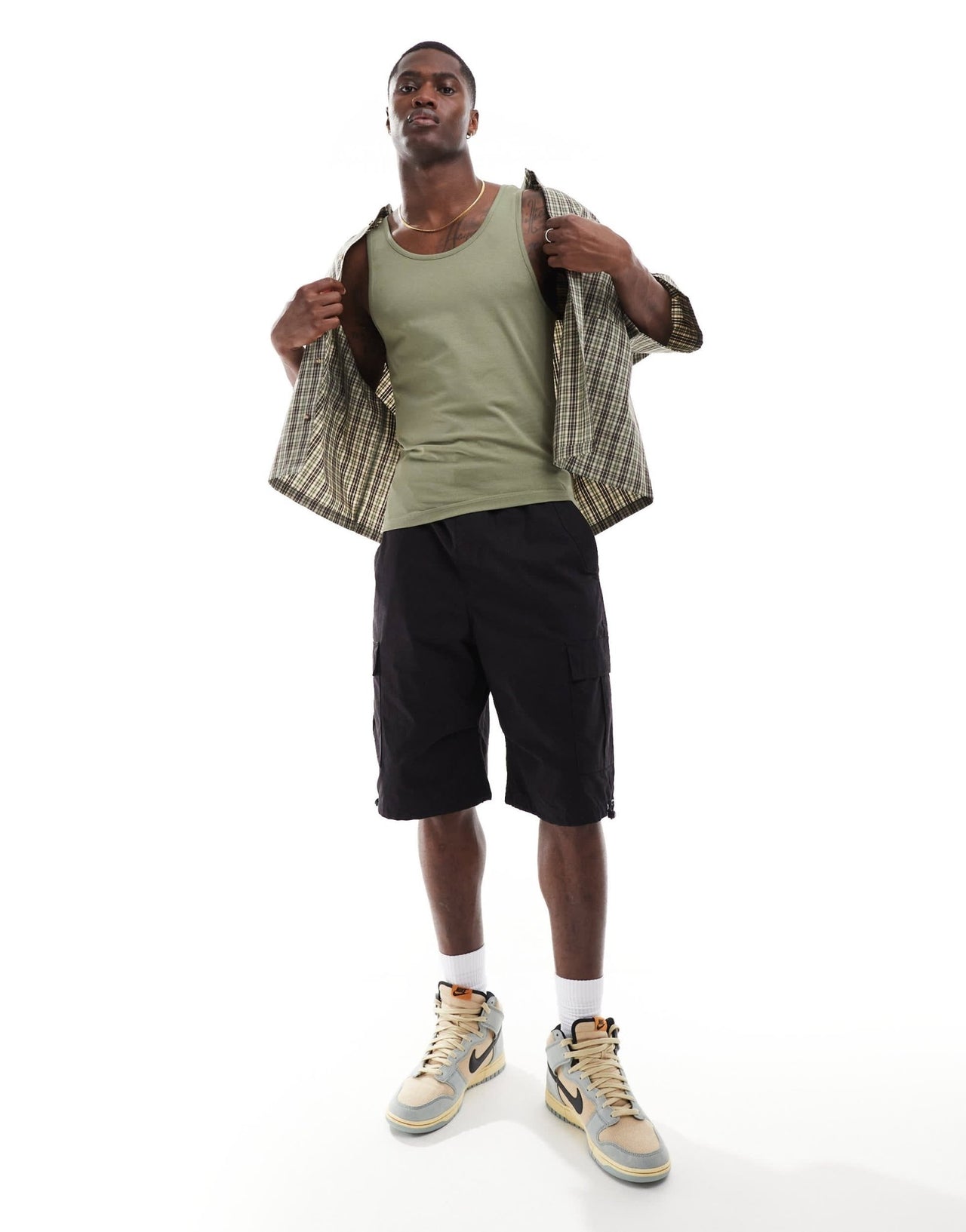 ASOS DESIGN essentials muscle fit vest in khaki - ASOS Sample Sale