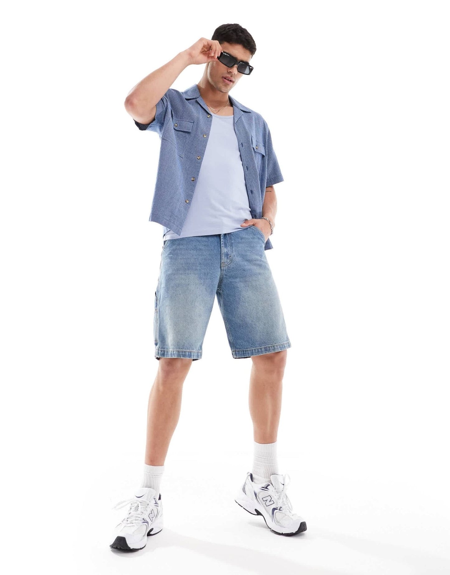 ASOS DESIGN essentials muscle fit vest in light blue - ASOS Sample Sale