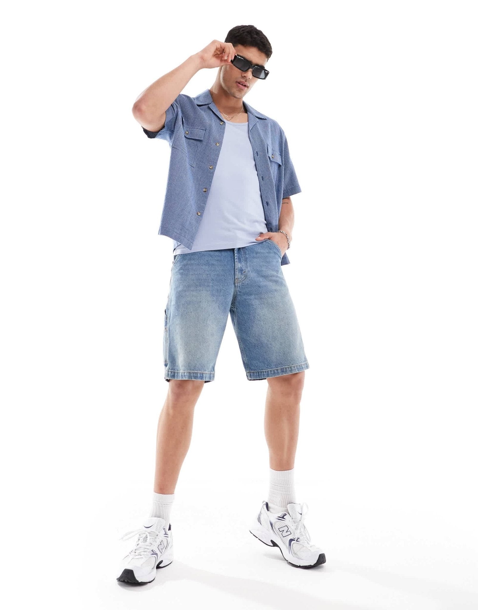 ASOS DESIGN essentials muscle fit vest in light blue - ASOS Sample Sale