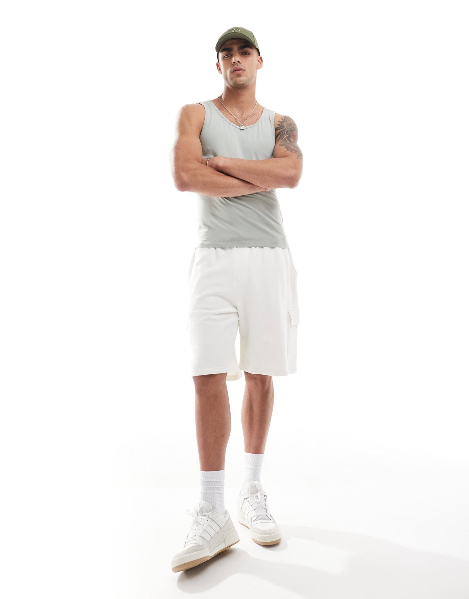 ASOS DESIGN essentials muscle fit vest in light green - ASOS Sample Sale