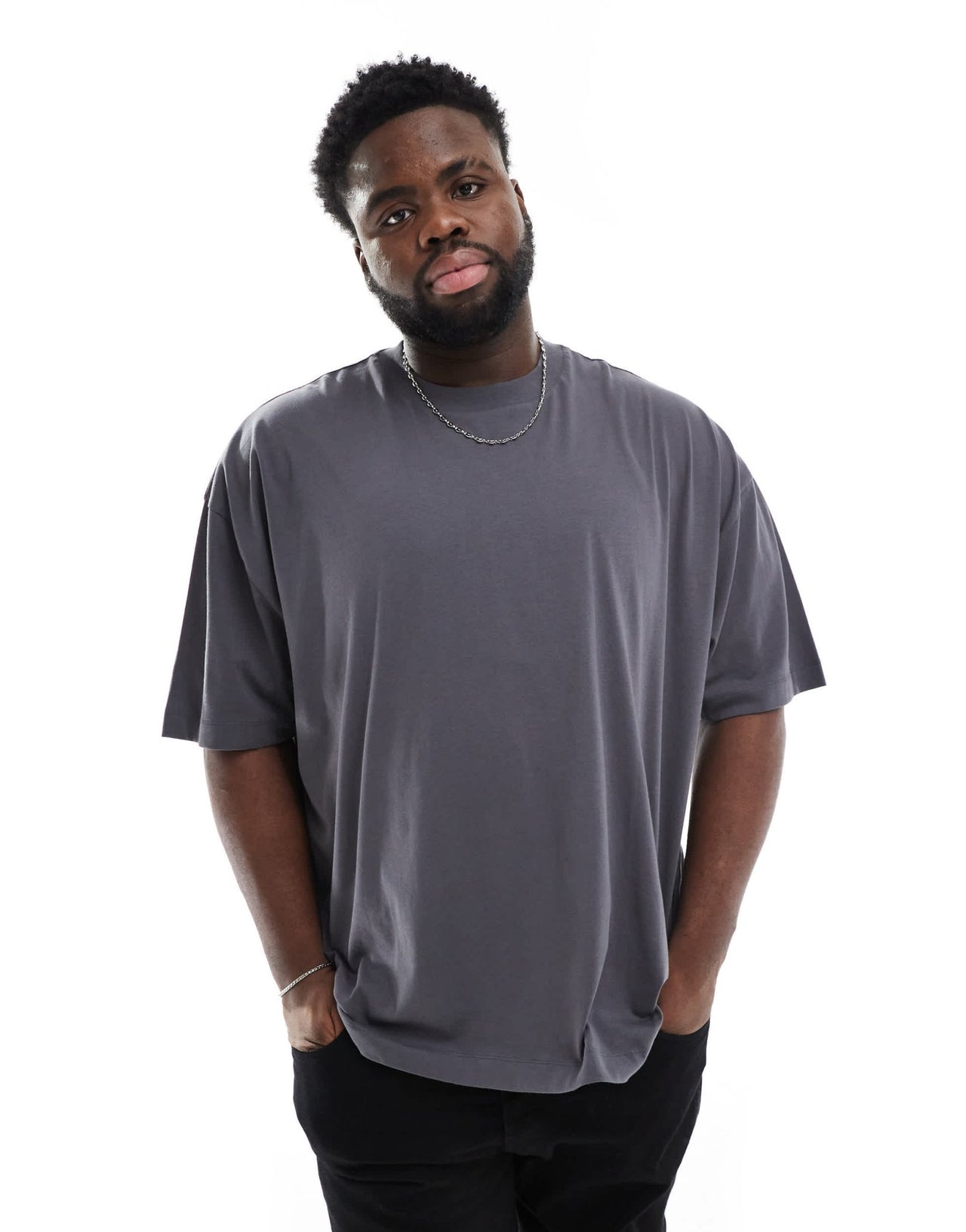 ASOS DESIGN Essentials oversized t-shirt in charcoal - ASOS Sample Sale
