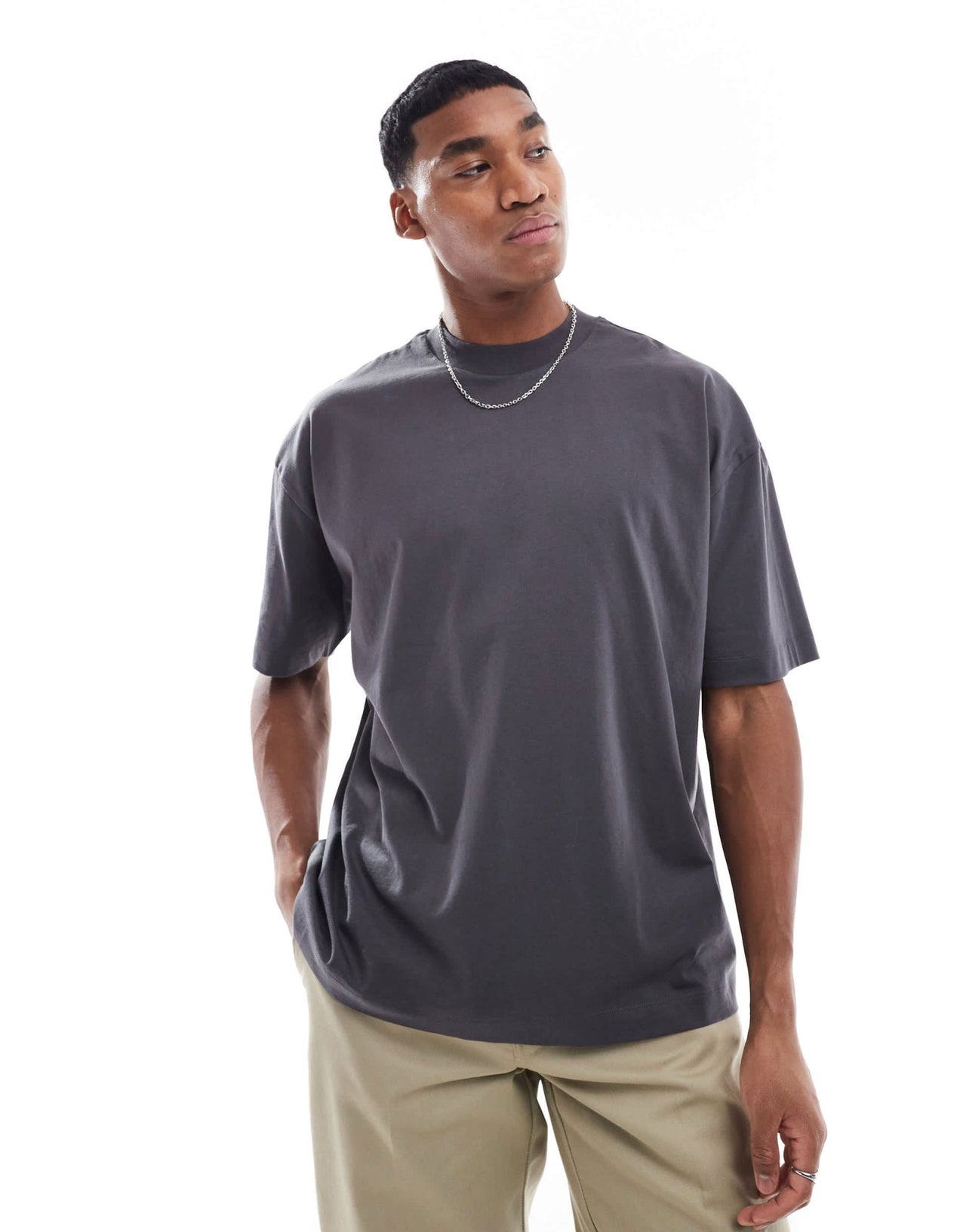 ASOS DESIGN Essentials oversized t-shirt in charcoal - ASOS Sample Sale