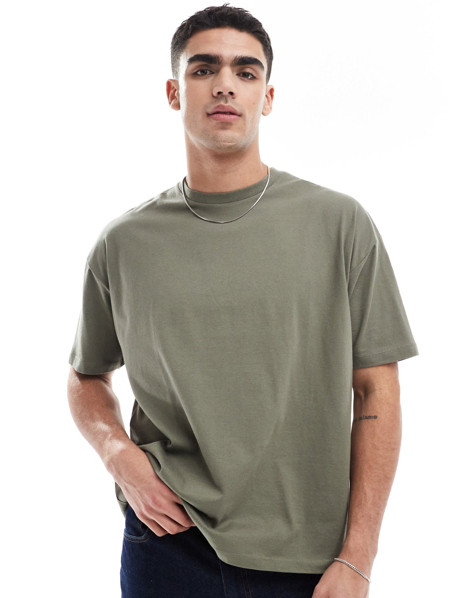 ASOS DESIGN essentials oversized t-shirt in khaki - ASOS Sample Sale