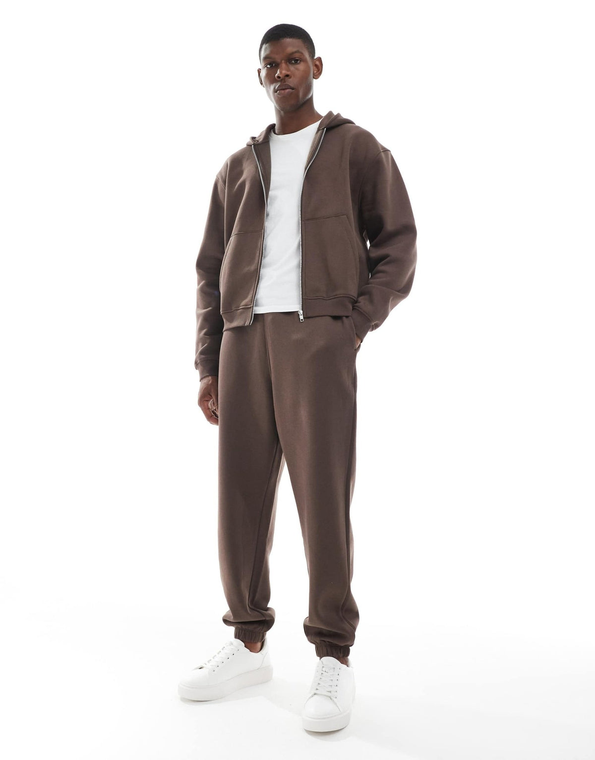 ASOS DESIGN essentials relaxed jogger in brown - ASOS Sample Sale