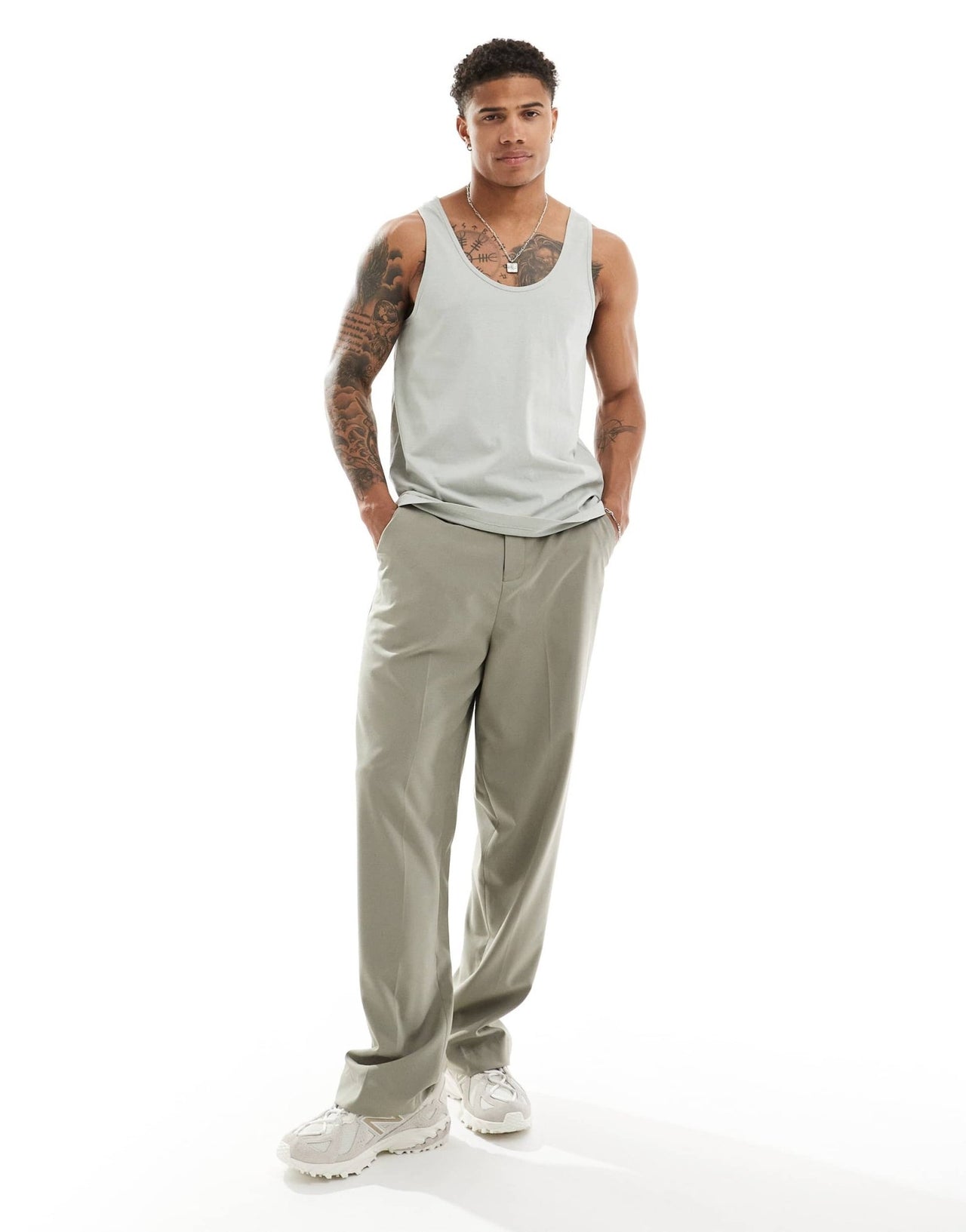 ASOS DESIGN essentials vest in light green - ASOS Sample Sale