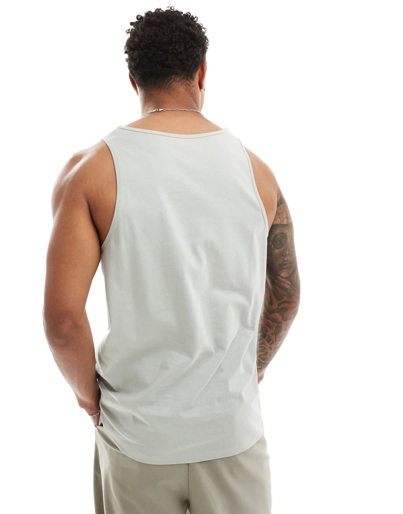 ASOS DESIGN essentials vest in light green - ASOS Sample Sale