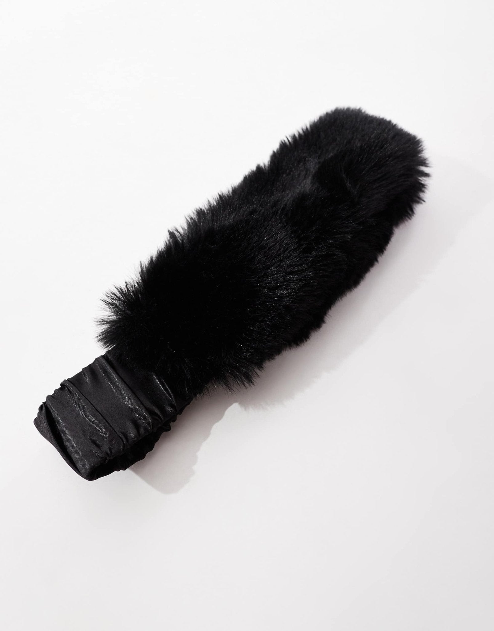 ASOS DESIGN faux fur headband in black - ASOS Sample Sale