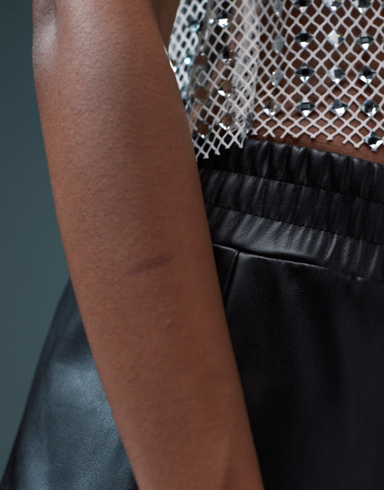 ASOS DESIGN faux leather micro shorts in black - ASOS Sample Sale