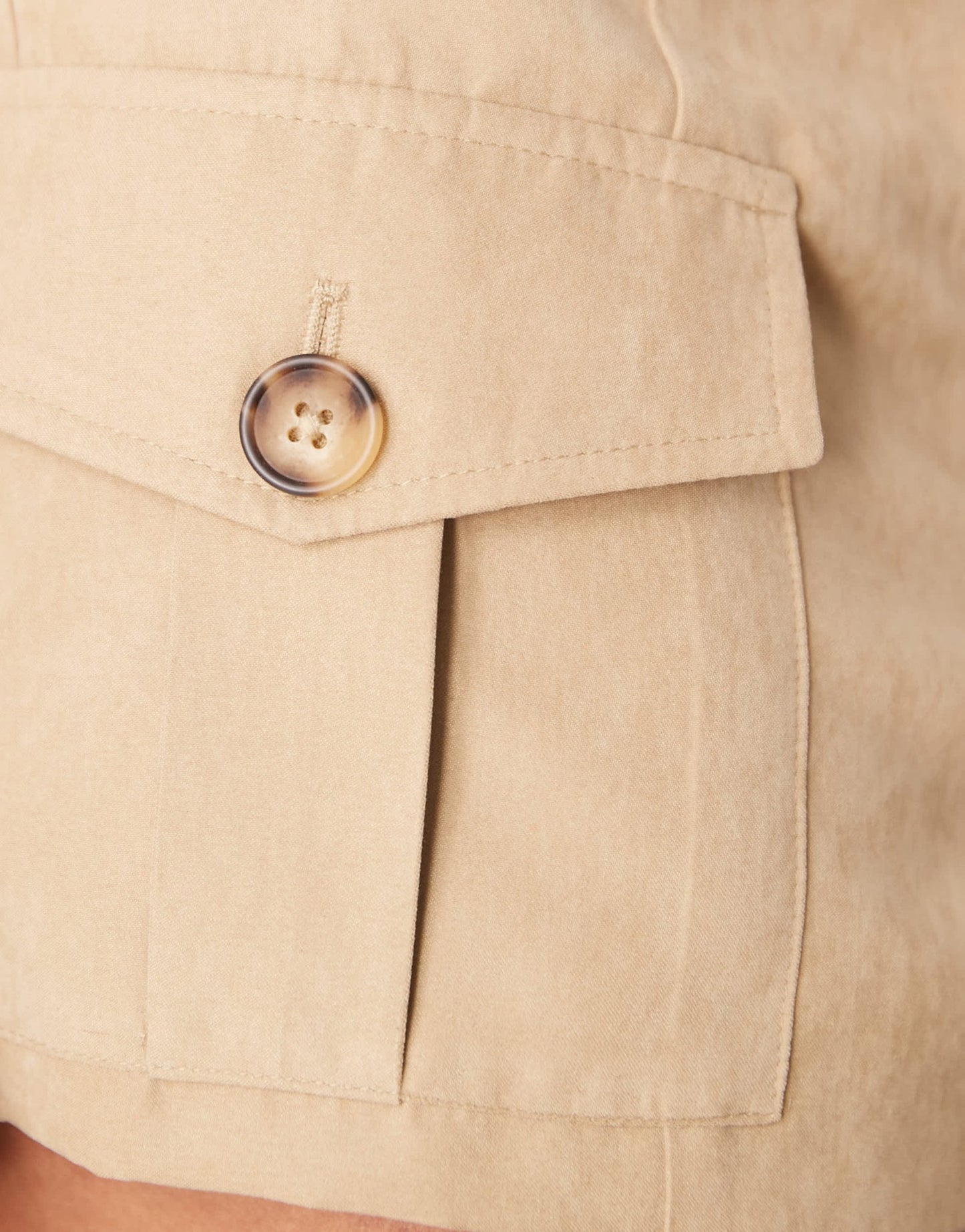 ASOS DESIGN faux suede tailored utility shorts co-ord in tan - ASOS Sample Sale