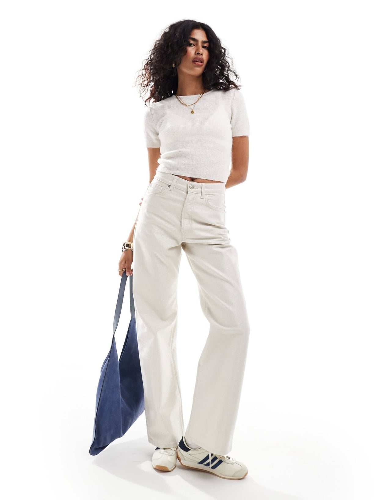 ASOS DESIGN fine knit baby tee in cream - ASOS Sample Sale