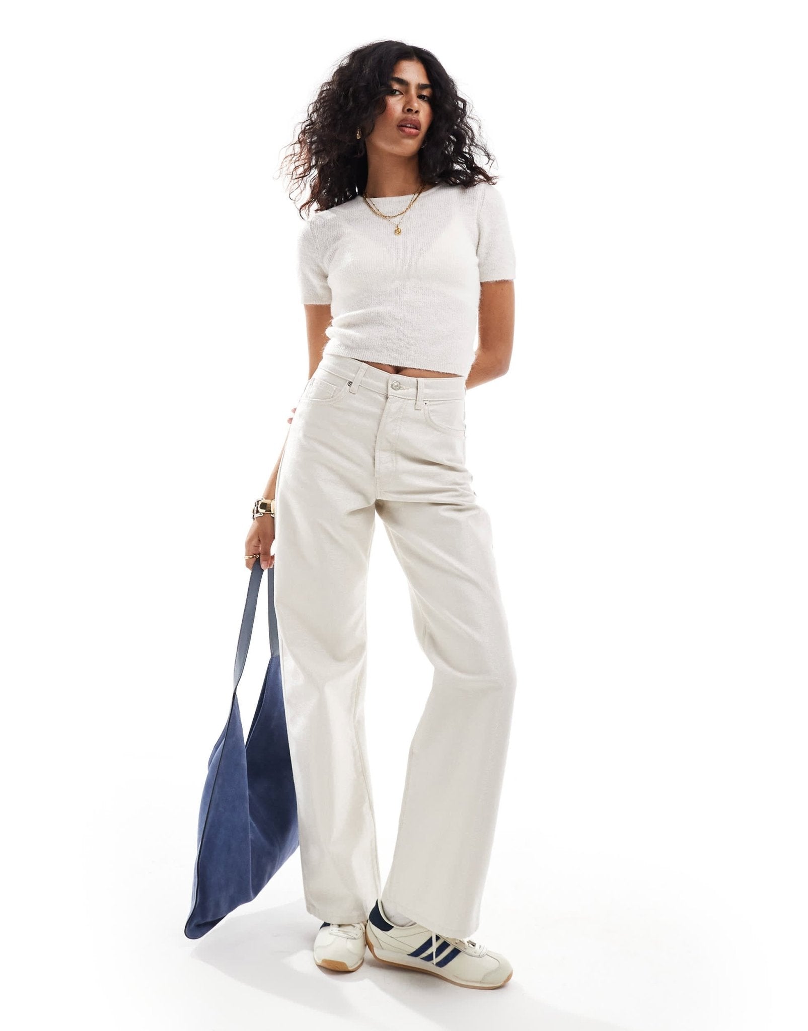 ASOS DESIGN fine knit baby tee in cream - ASOS Sample Sale