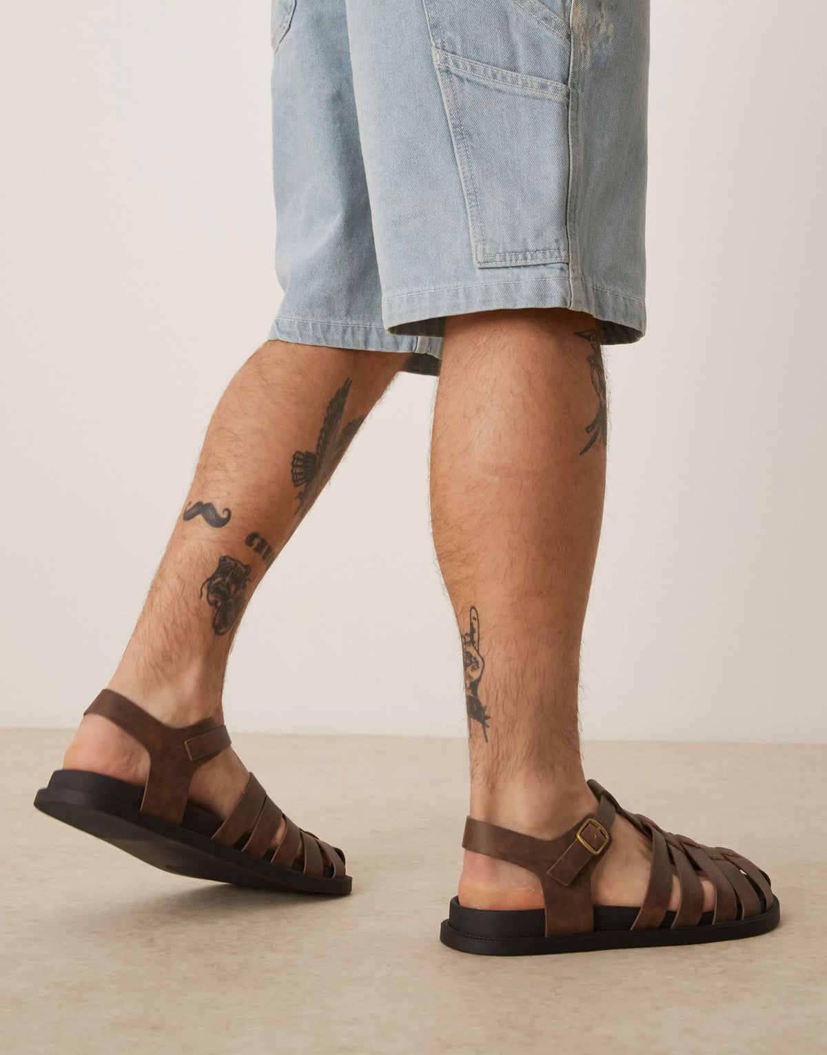 ASOS DESIGN fisherman sandals in brown - ASOS Sample Sale