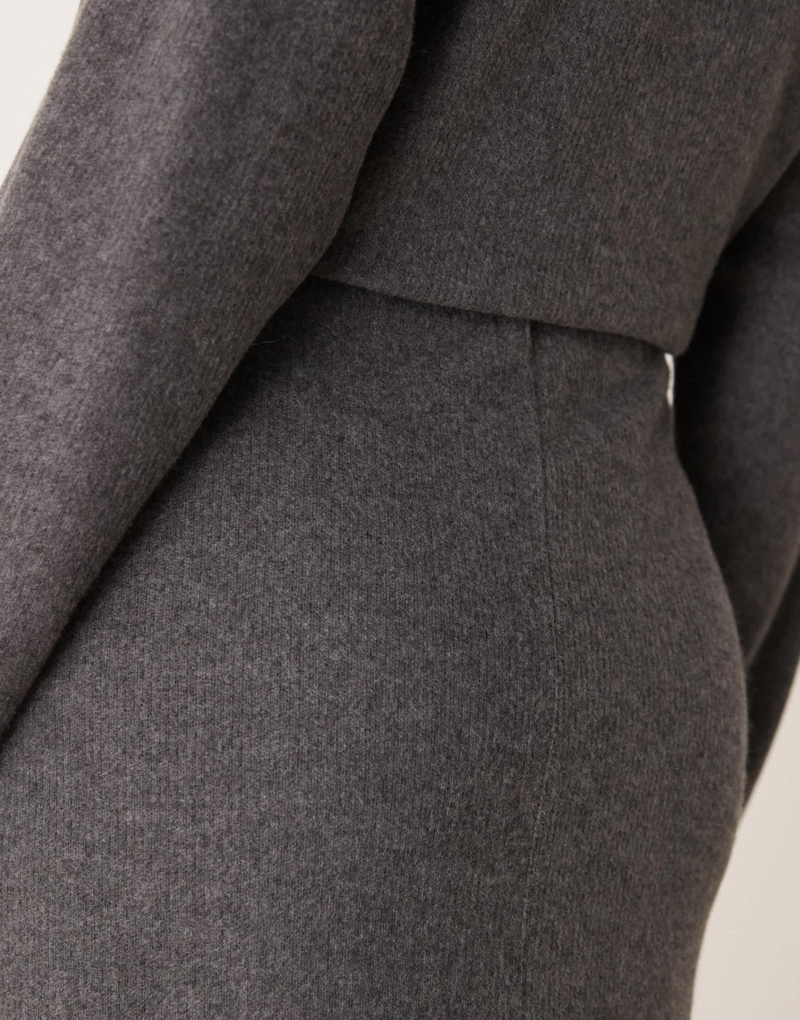 ASOS DESIGN fishtail co ord supersoft maxi skirt in grey marl - ASOS Sample Sale