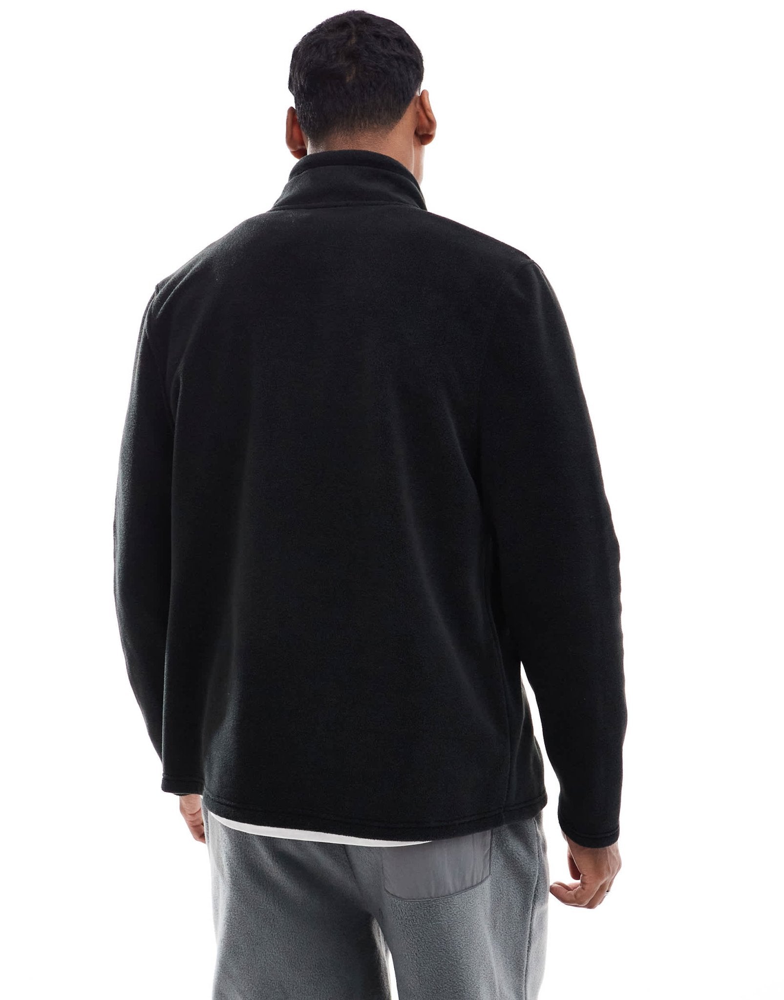 ASOS DESIGN fleece shacket in black - ASOS Sample Sale