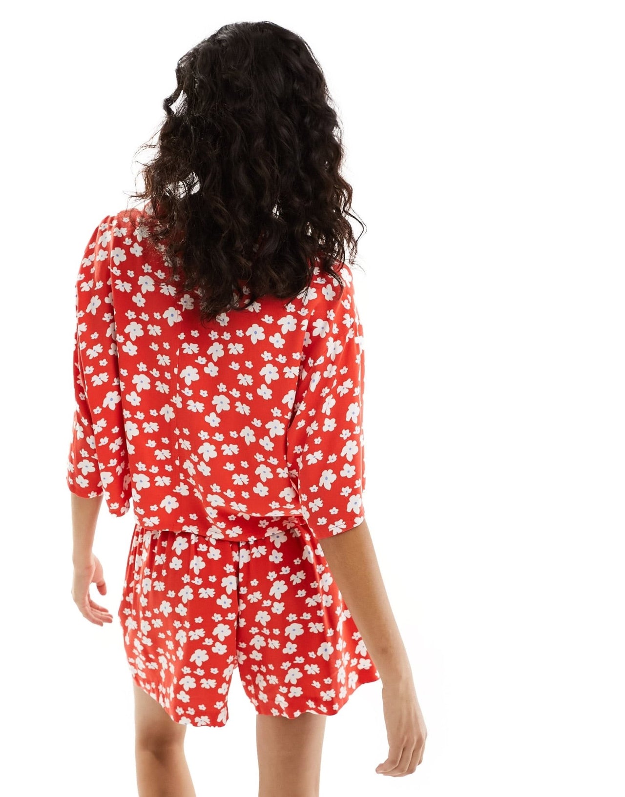 ASOS DESIGN flippy short in red floral print - ASOS Sample Sale