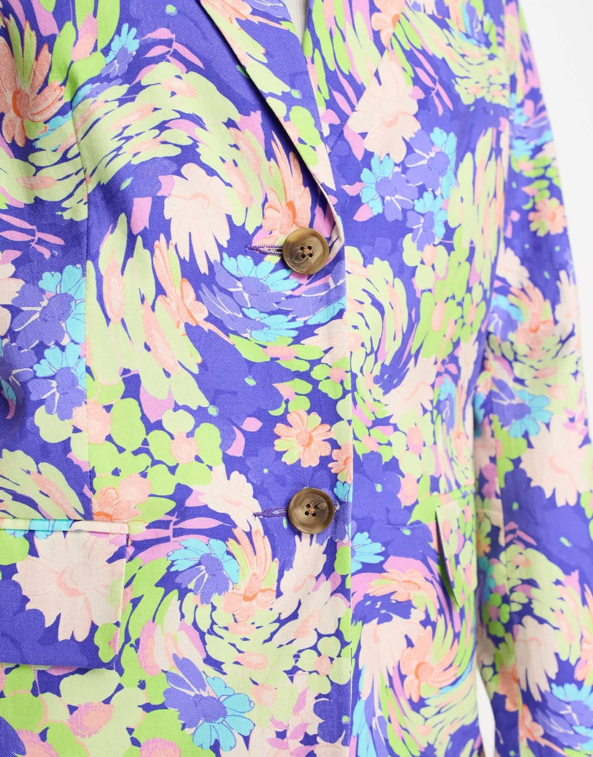 ASOS DESIGN floral suit dad blazer in blue - ASOS Sample Sale