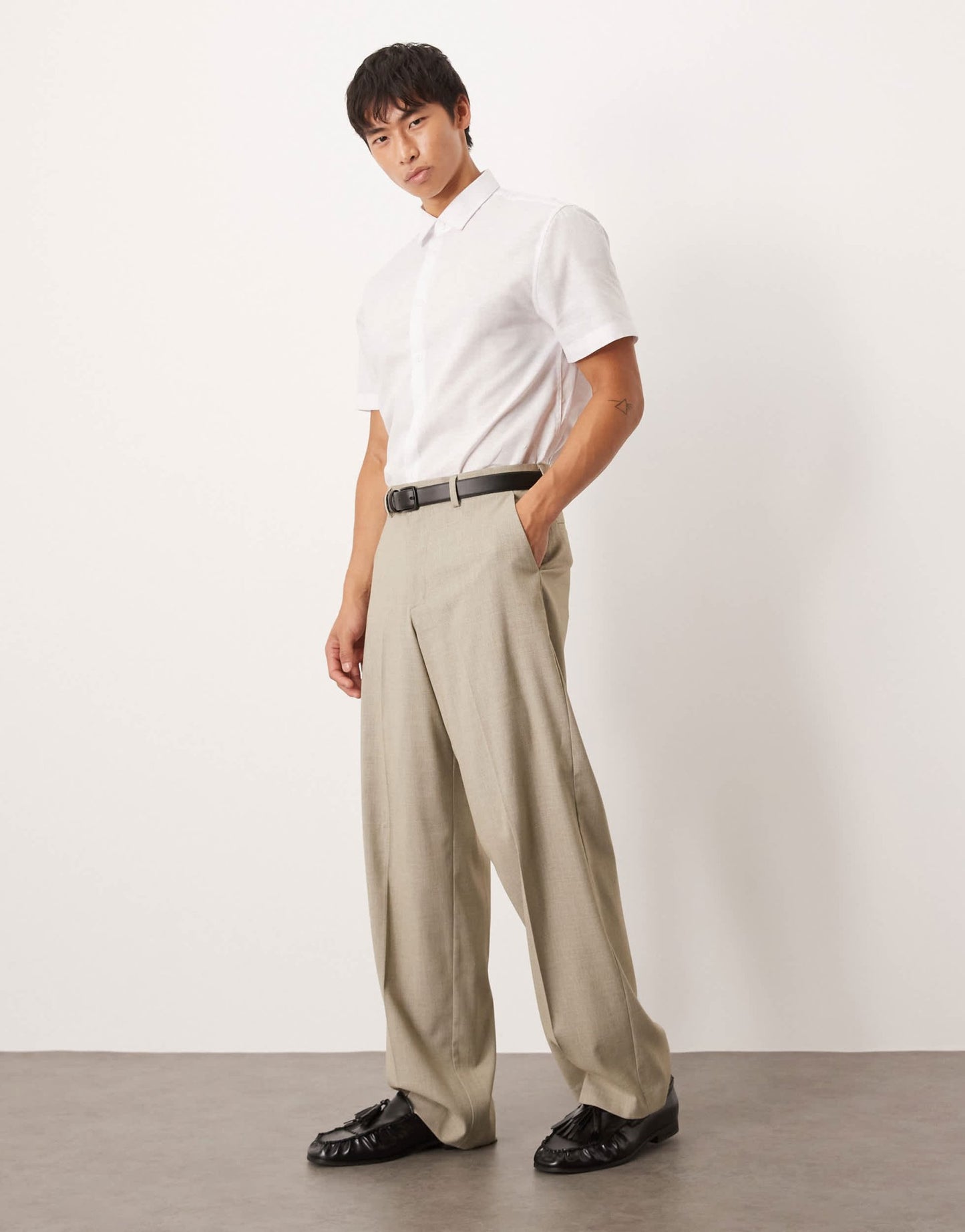 ASOS DESIGN formal linen blend regular shirt in white&nbsp; - ASOS Sample Sale