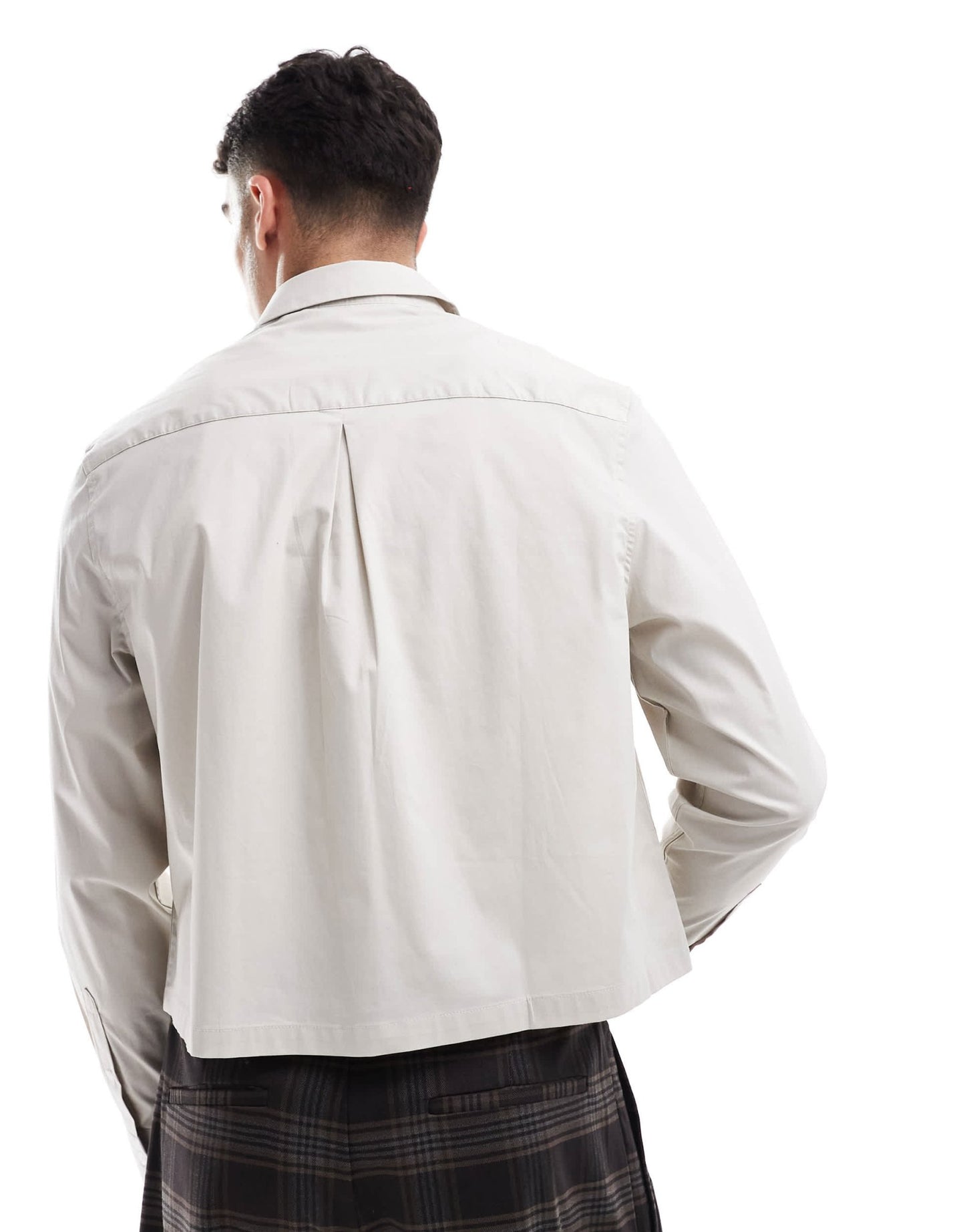ASOS DESIGN formal poplin regular shirt in stone - ASOS Sample Sale