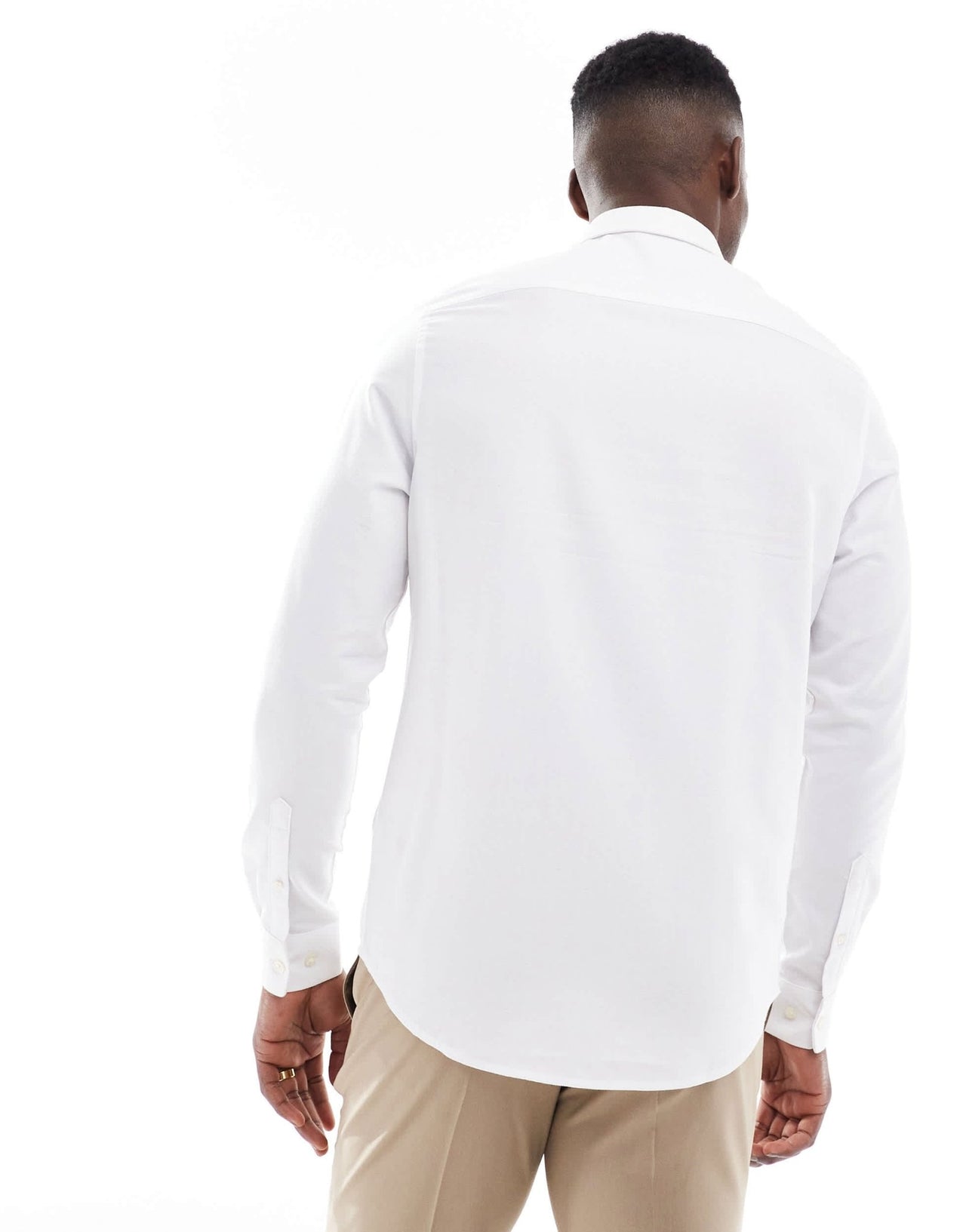 ASOS DESIGN formal textured regular shirt in white - ASOS Sample Sale