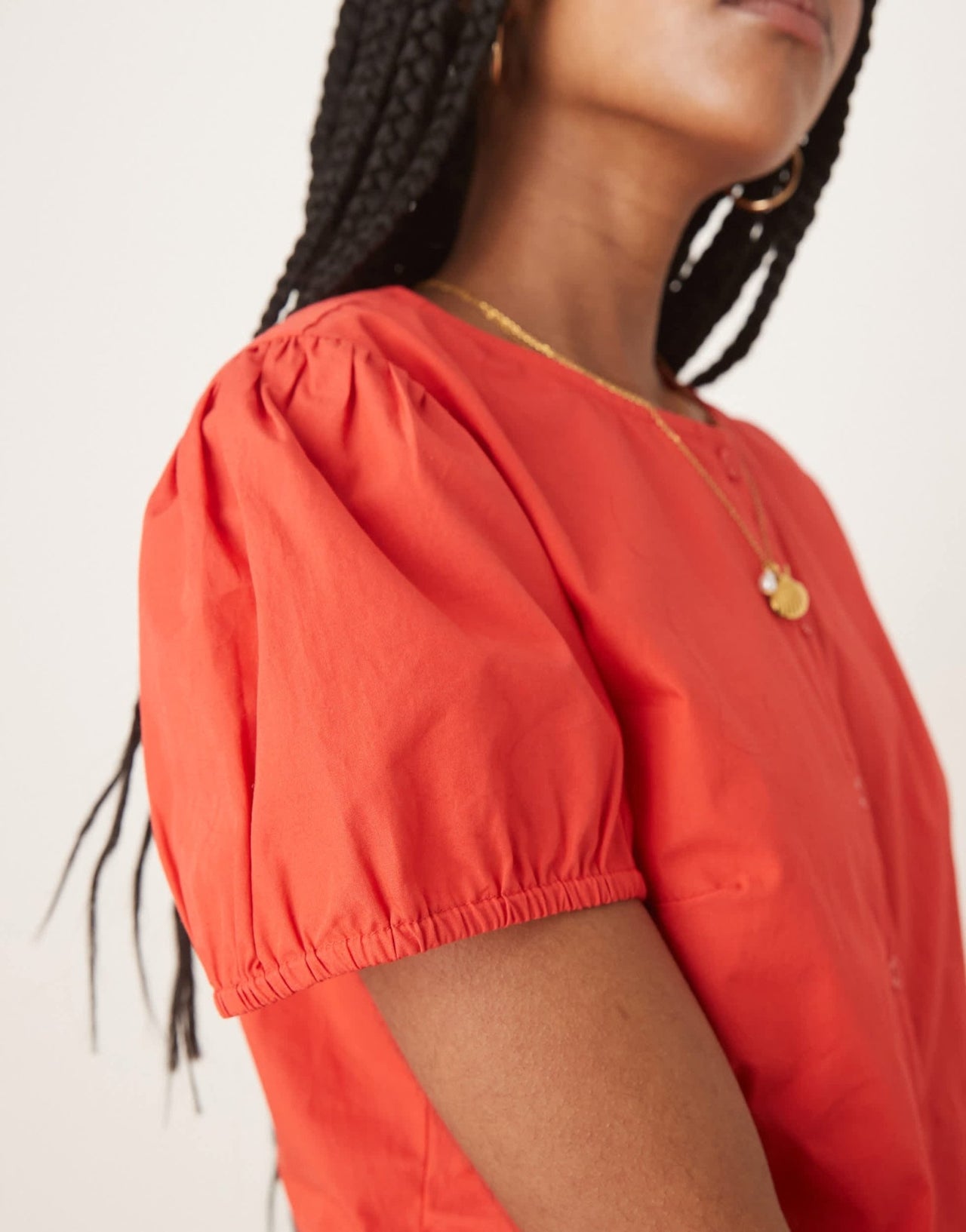 ASOS DESIGN frill detail top co-ord in red - ASOS Sample Sale