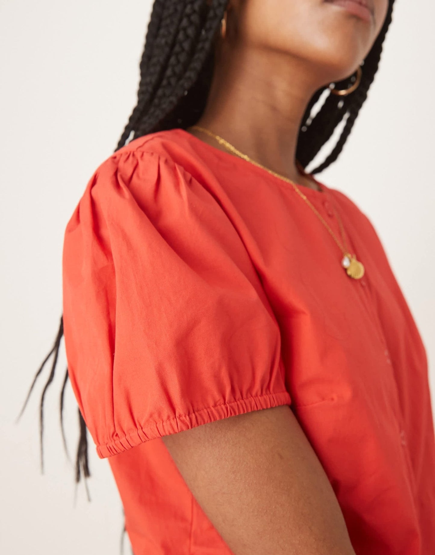 ASOS DESIGN frill detail top co-ord in red - ASOS Sample Sale