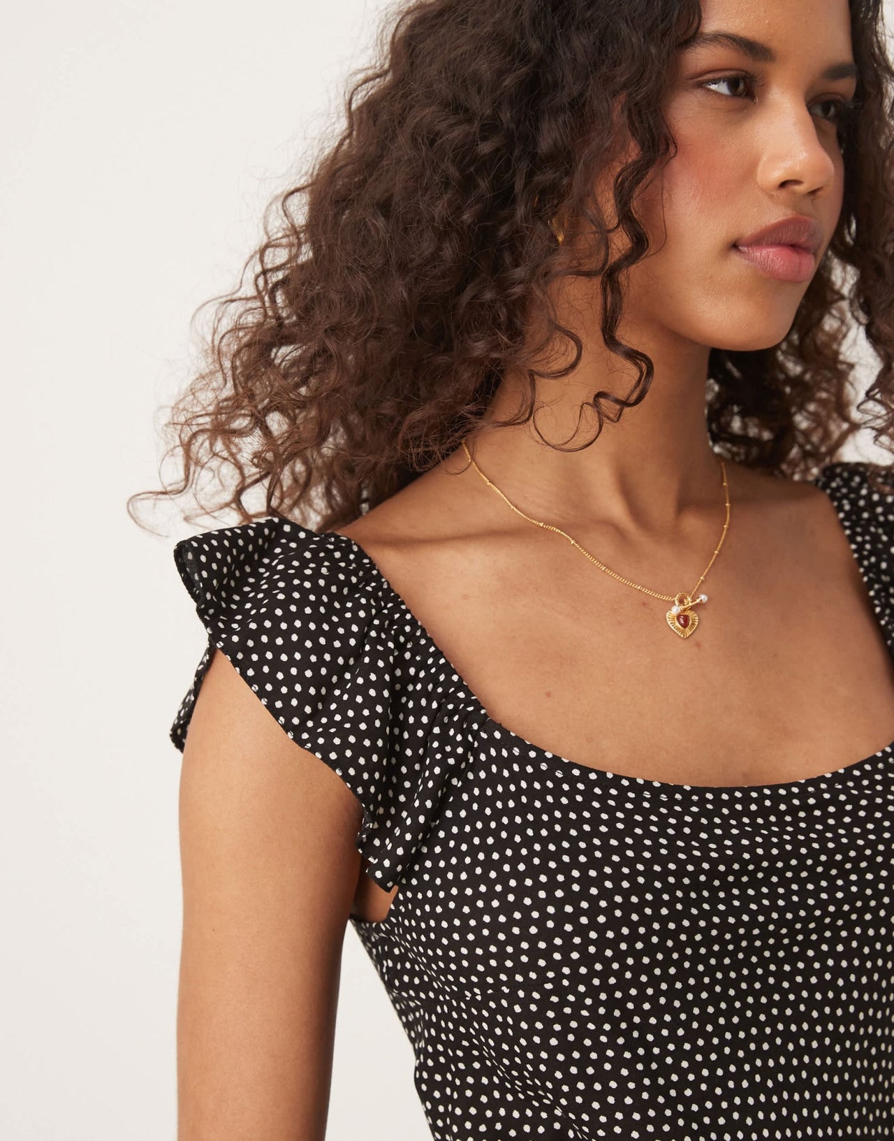 ASOS DESIGN frill sleeve maxi dress in polka dot - ASOS Sample Sale
