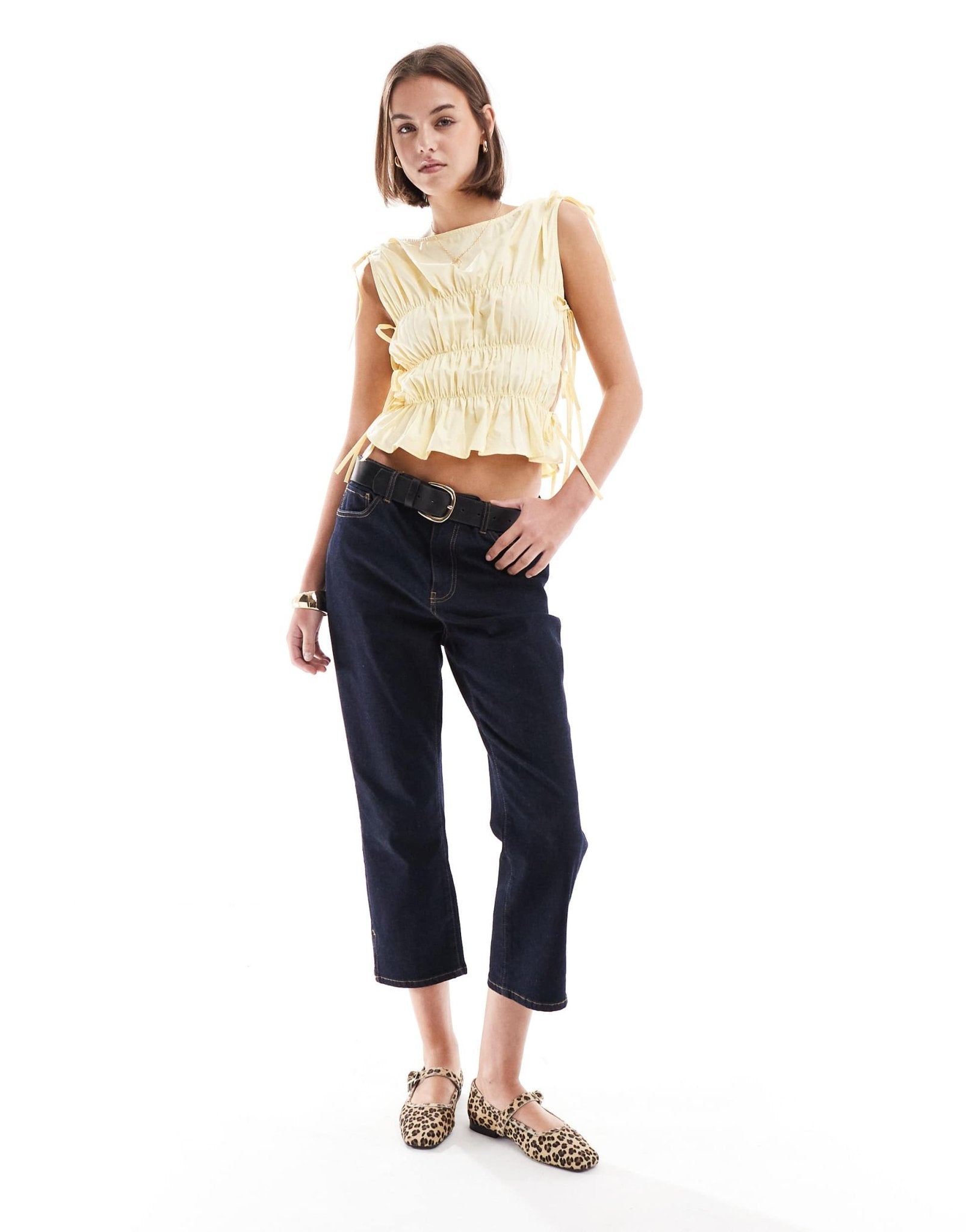 ASOS DESIGN gathered tank top in light yellow - ASOS Sample Sale