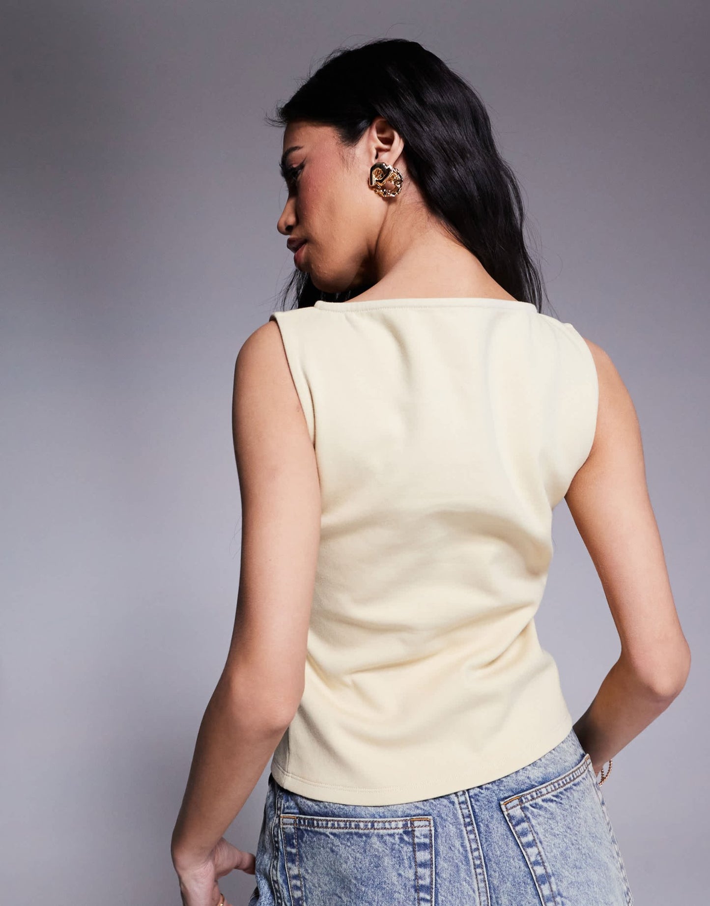 ASOS DESIGN gold hardware interlock waistcoat co ord in buttermilk - ASOS Sample Sale