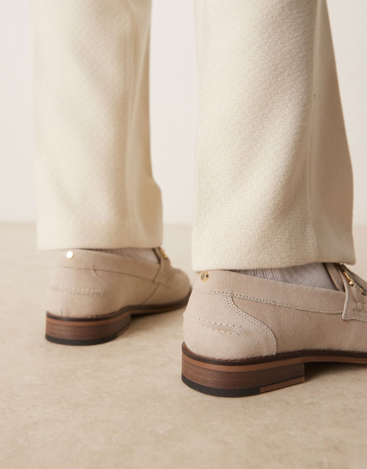 ASOS DESIGN grey suede loafers with tassle - ASOS Sample Sale
