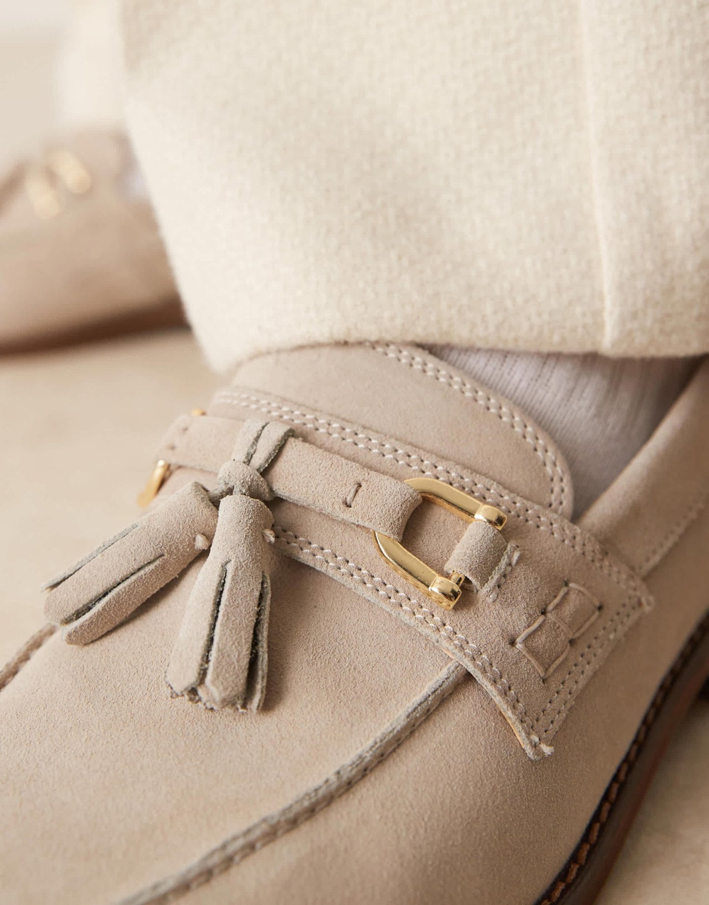 ASOS DESIGN grey suede loafers with tassle - ASOS Sample Sale